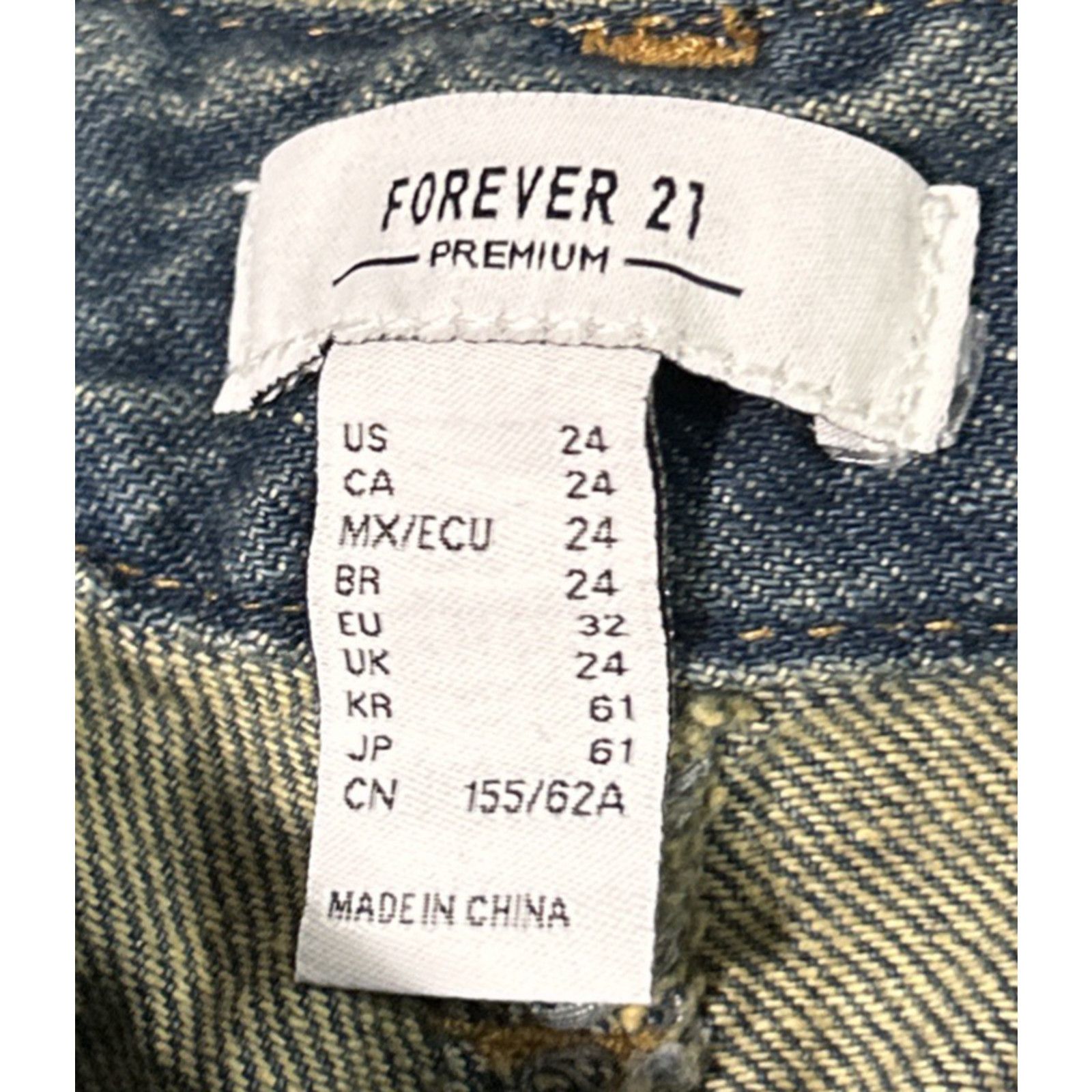Forever 21 Tie Strap Beyond Baggy Jeans Ws 24 25x30 Wide Loose Grunge Size 25" / US 0 / IT 36 - 4 Thumbnail