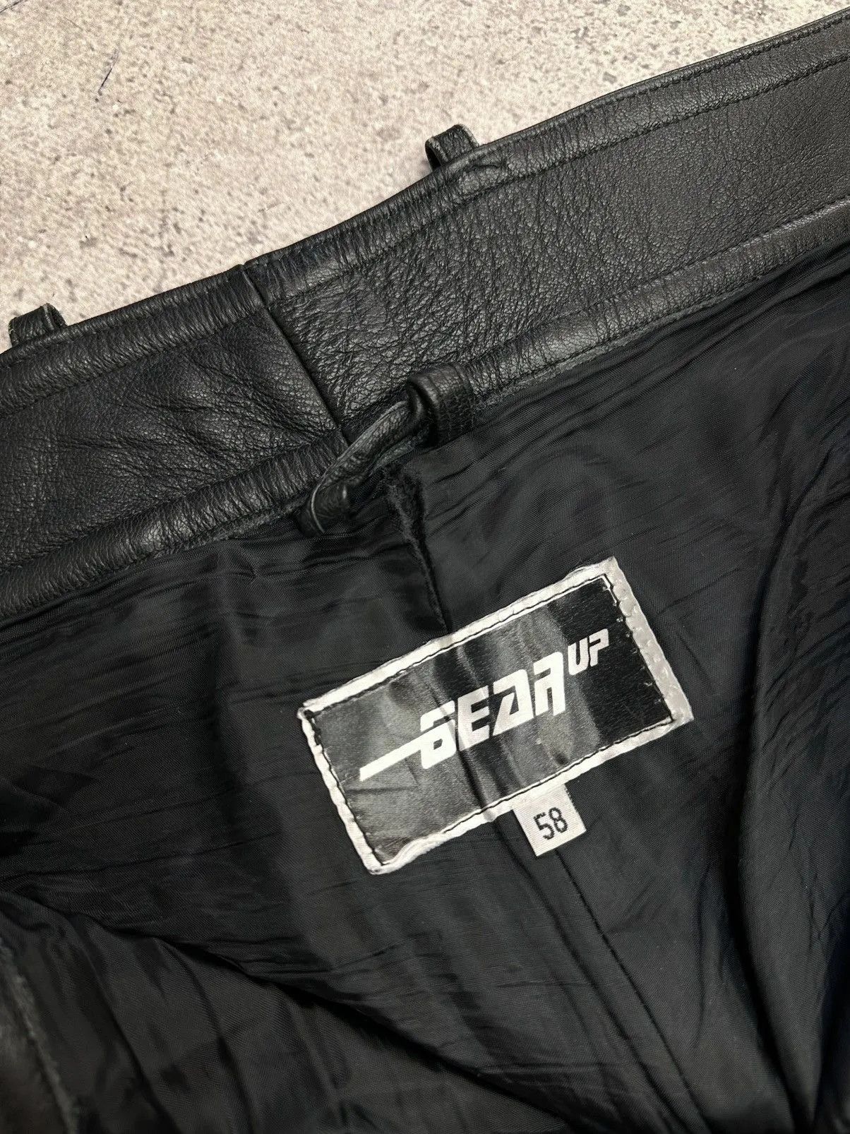 Jean Paul Gaultier Leather Pants Rick Owens Style Vintage Avantgarde Moto Japan Size US 38 / EU 54 - 7 Thumbnail