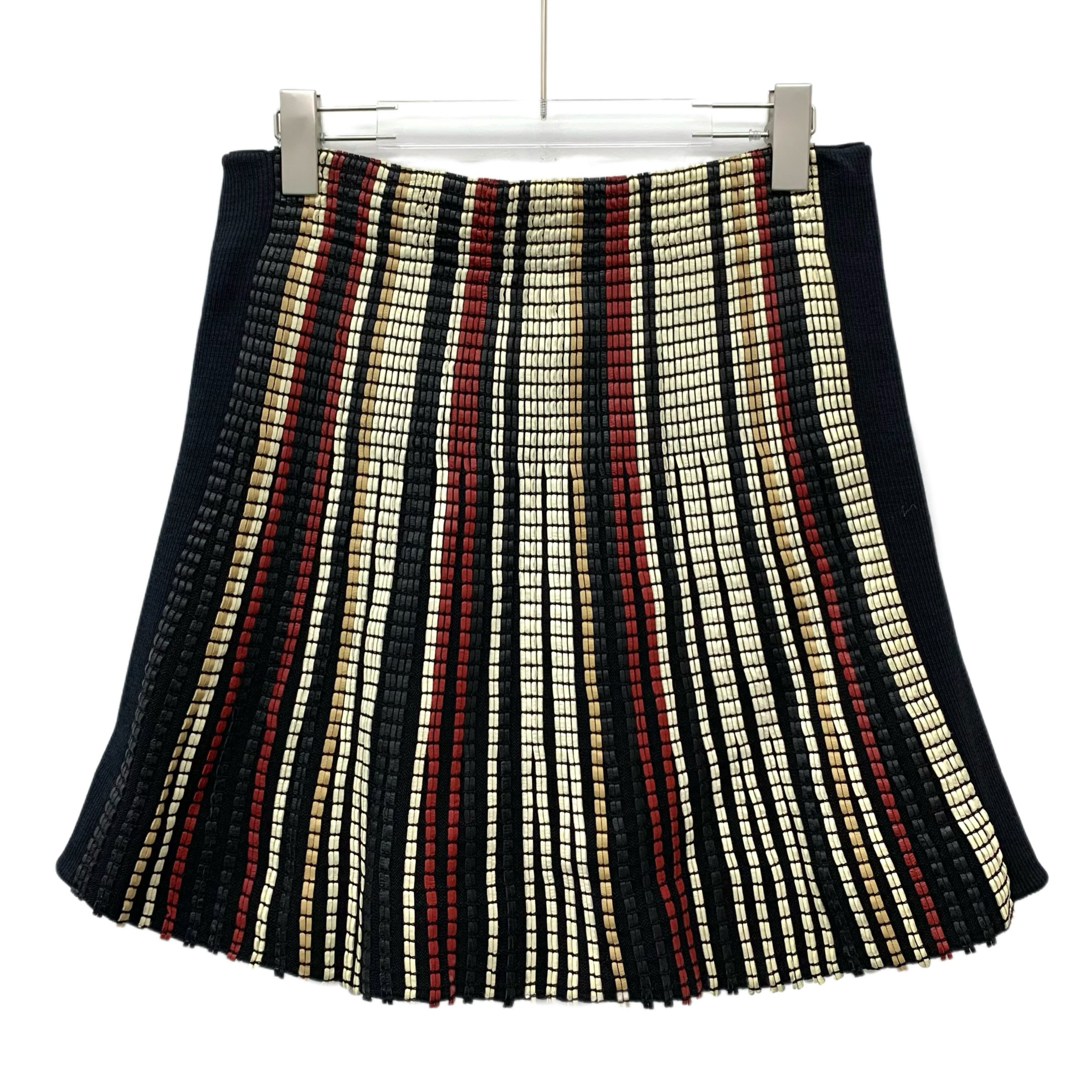 Louis Vuitton LV Stripe Knit Skirt Black (L) Size 30" / US 8 / IT 44 - 2 Thumbnail