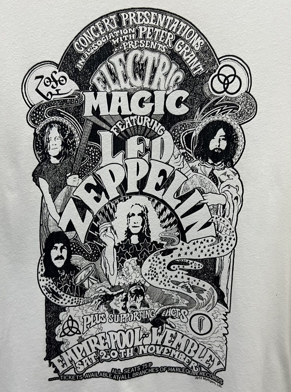 Band Tees × H&M ELECTRIC MAGIC FEATURING LED ZEPPELIN SHIRT Size US M / EU 48-50 / 2 - 5 Thumbnail