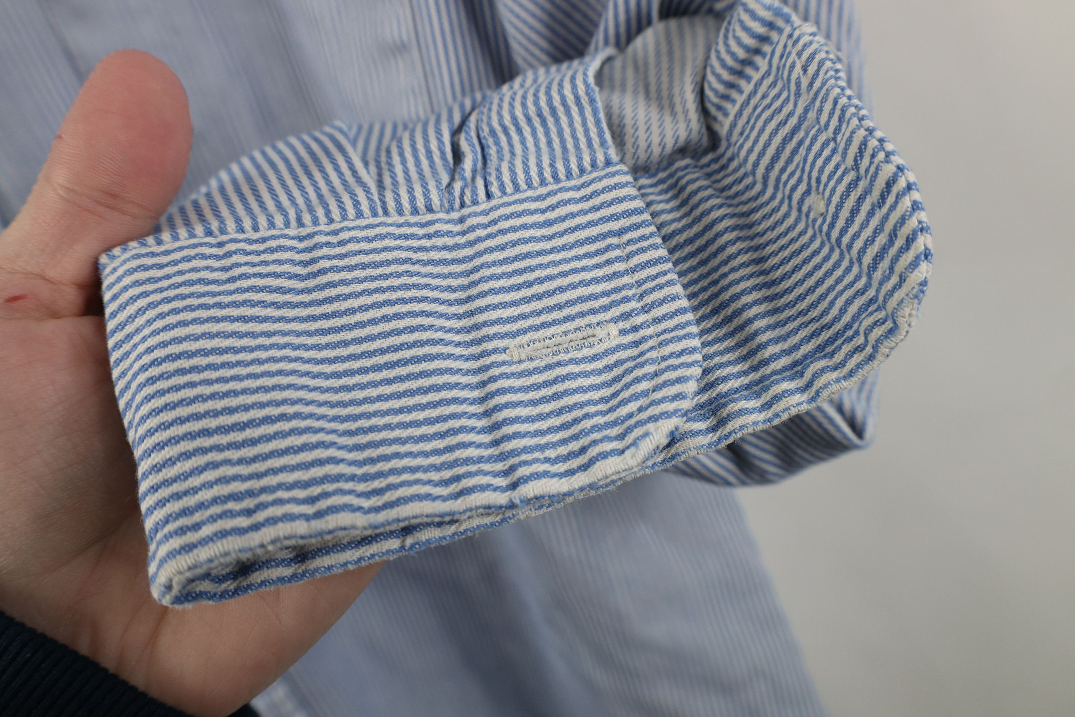 Vintage Bulwark FR Resistant Hickory Striped Button Shirt Workwear Size US L / EU 52-54 / 3 - 9 Thumbnail