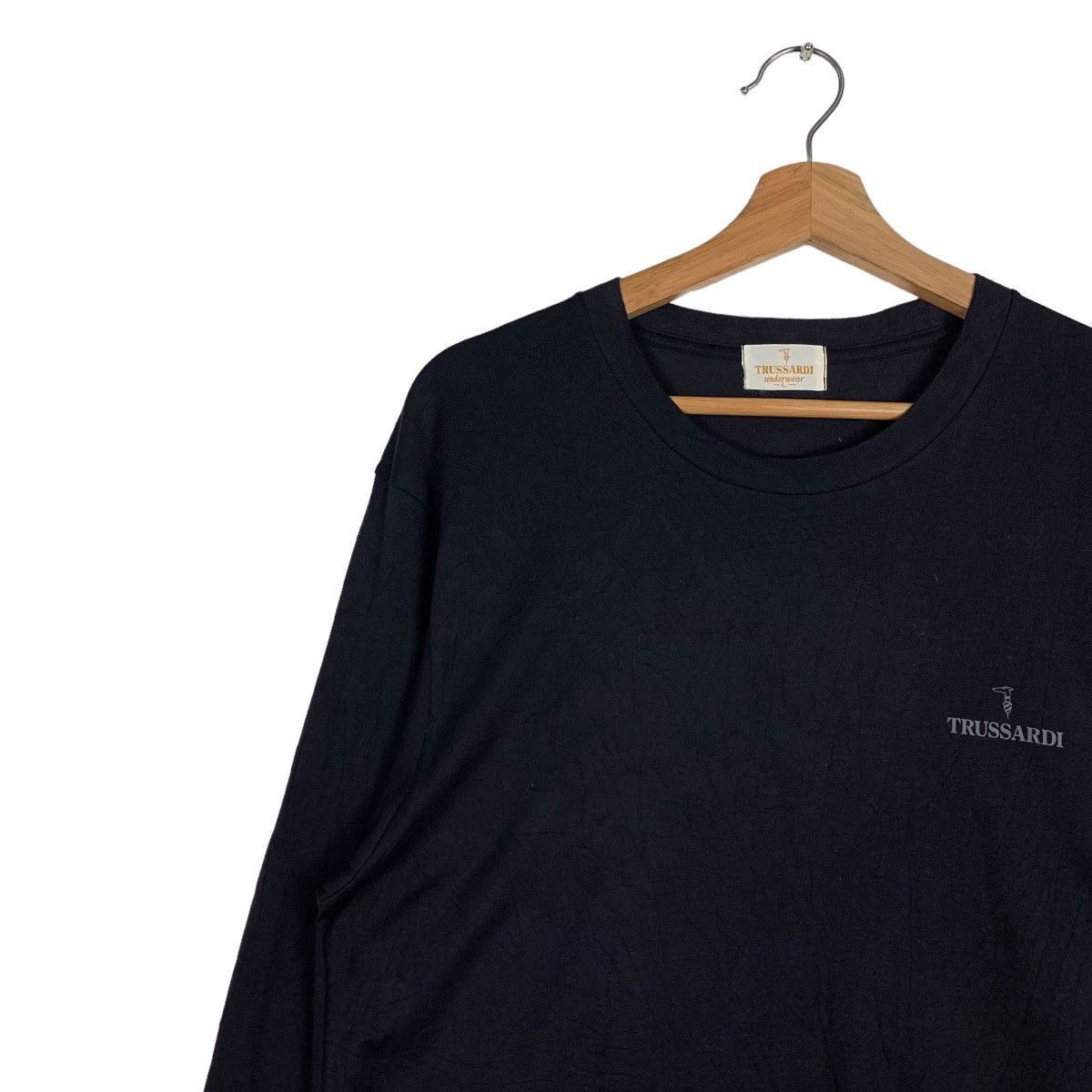 Trussardi Trussardi Underwear Plain Long Sleeve Tees #0207-C10 Size US L / EU 52-54 / 3 - 7 Thumbnail
