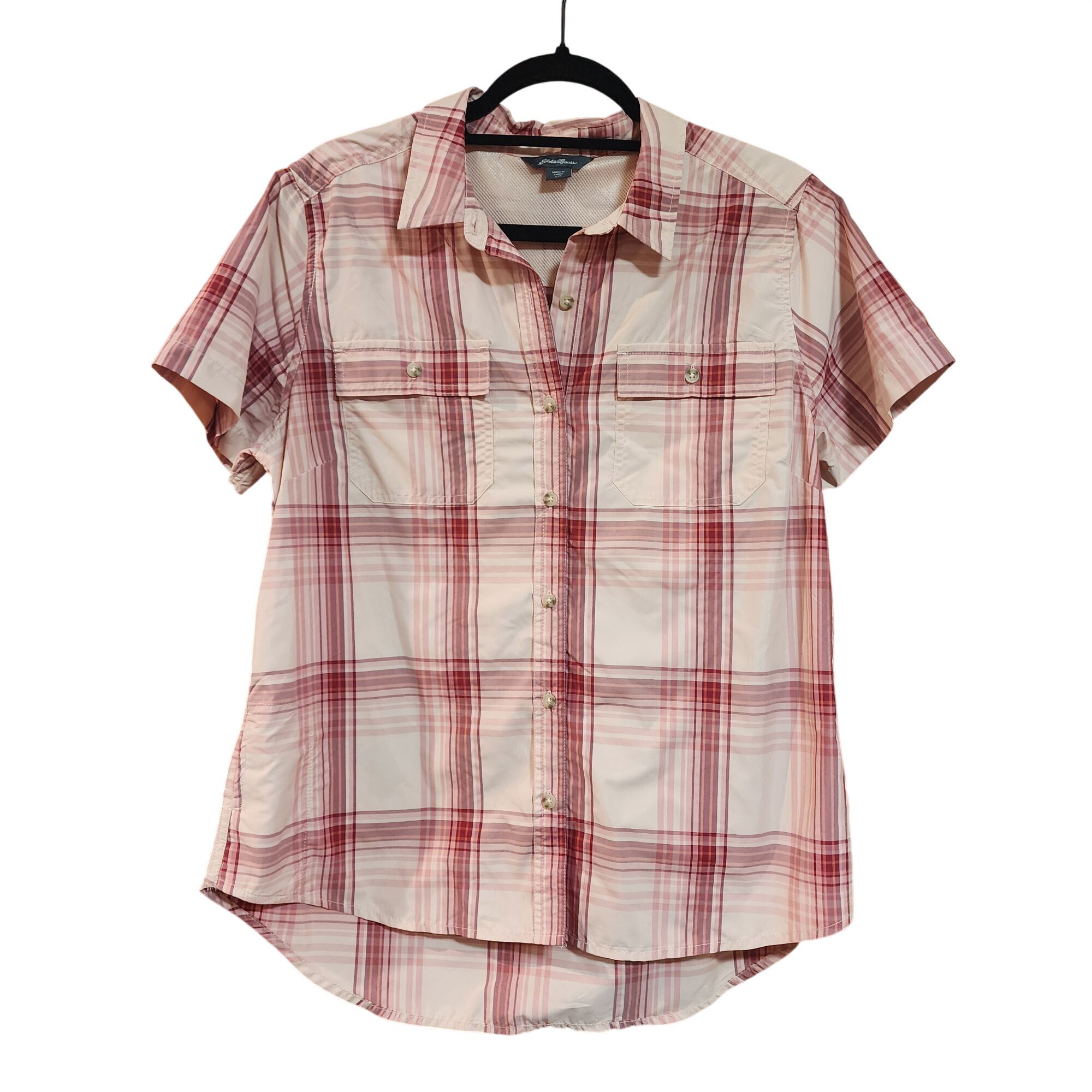 Eddie Bauer Eddie Bauer Adventure Performance Pink Plaid Button Down Top Size L / US 10 / IT 46 - 2 Thumbnail