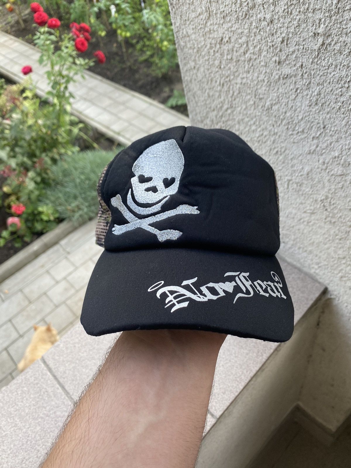 No Fear × Vintage Vintage Y2K No Fear Skull Camo cap hat Affliction style rap Size ONE SIZE - 2 Thumbnail