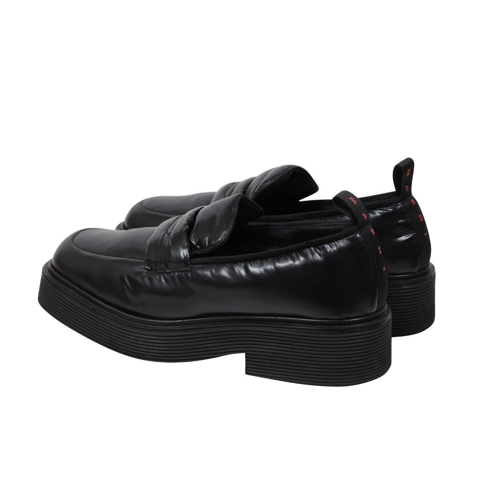 Marni Square Toe Platform Loafers Black Nylon - 02032 Size US 12 / EU 45 - 5 Thumbnail