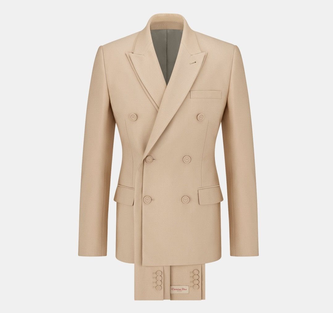 Dior Dior beige double breasted blazer jacket 48 Size 48R - 1 Thumbnail
