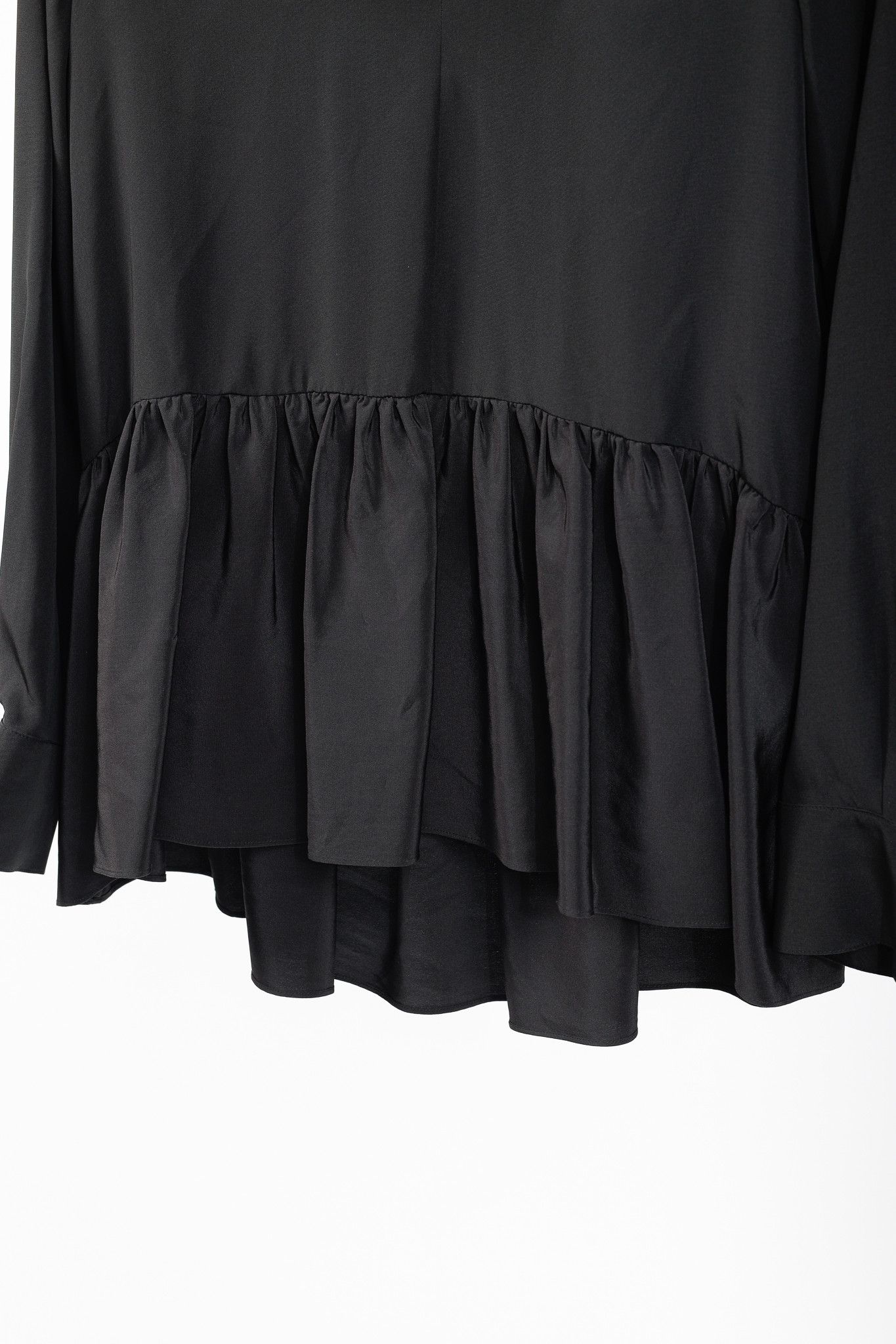 Tibi Tibi Black Silk CDC Peplum Top Size S / US 4 / IT 40 - 7 Thumbnail