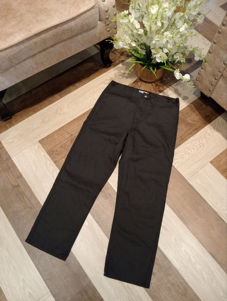 Monitaly MONITALY VINTAGE COTTON PANTS - SIZE 30 BLACK Size US 30 / EU 46 - 2 Thumbnail