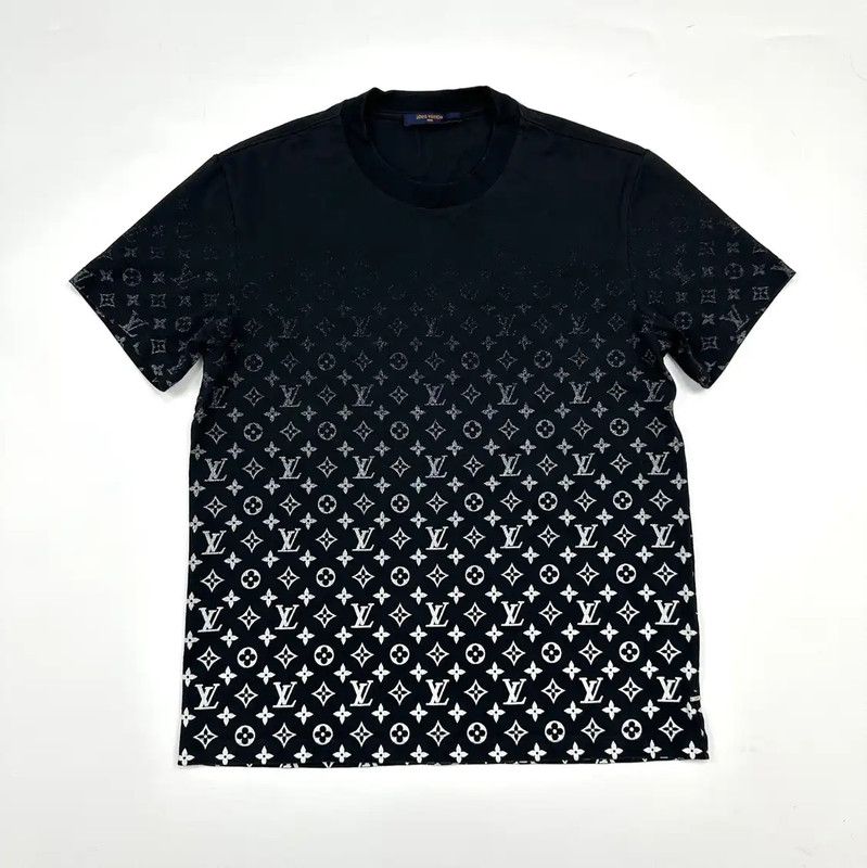 Louis Vuitton Louis Vuitton Black Cotton Printed Short Sleeve T-Shirt 0089 Size US M / EU 48-50 / 2 - 1 Thumbnail
