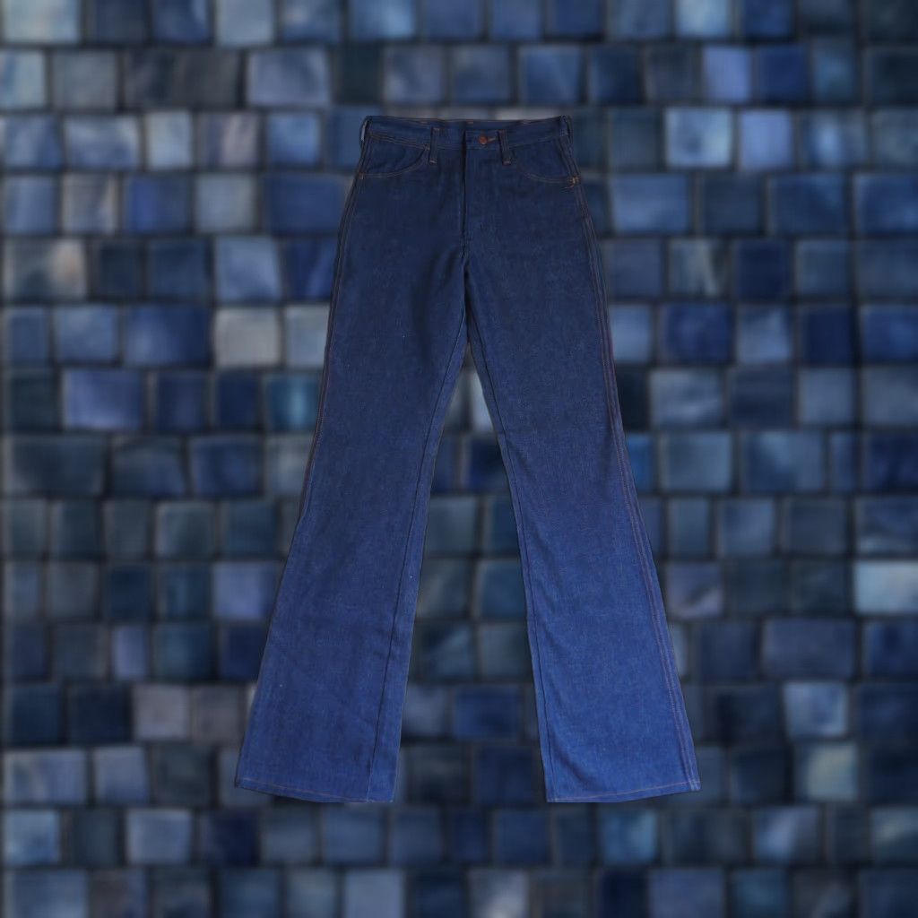 Wrangler VINTAGE Wrangler Jeans 70s Denim 30x36 Blue Rockabilly Dark Wash USA Size US 30 / EU 46 - 1 Thumbnail