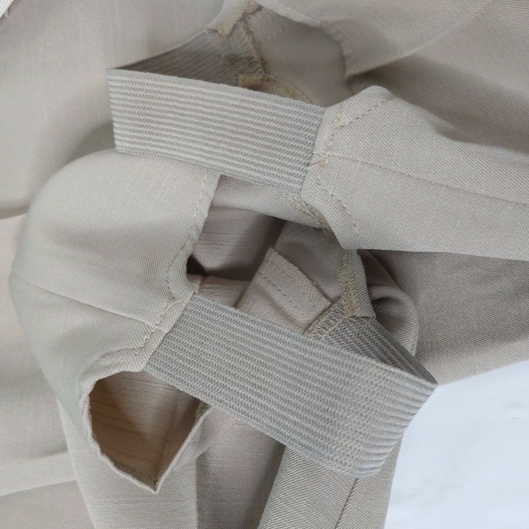 Vintage VINTAGE Counterparts Stirrup Pants Size 14 Short Beige Elastic Button NOS New Size 36" / US 14 / IT 50 - 5 Thumbnail