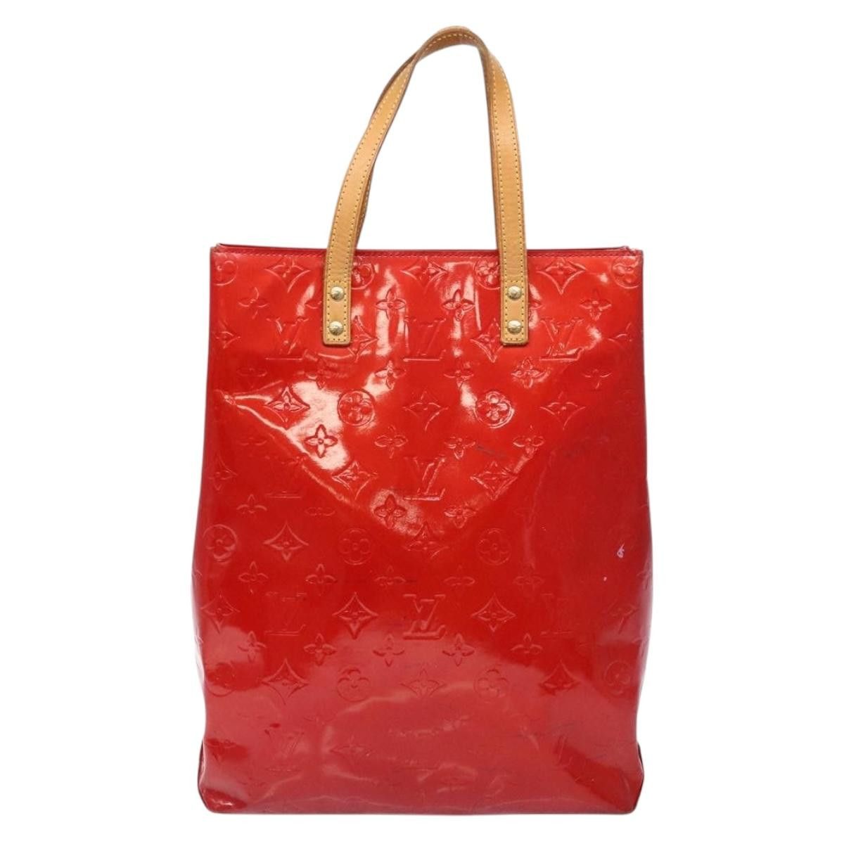 Louis Vuitton LOUIS VUITTON Monogram Vernis Reade MM Hand Bag Red Rouge Size ONE SIZE - 2 Thumbnail