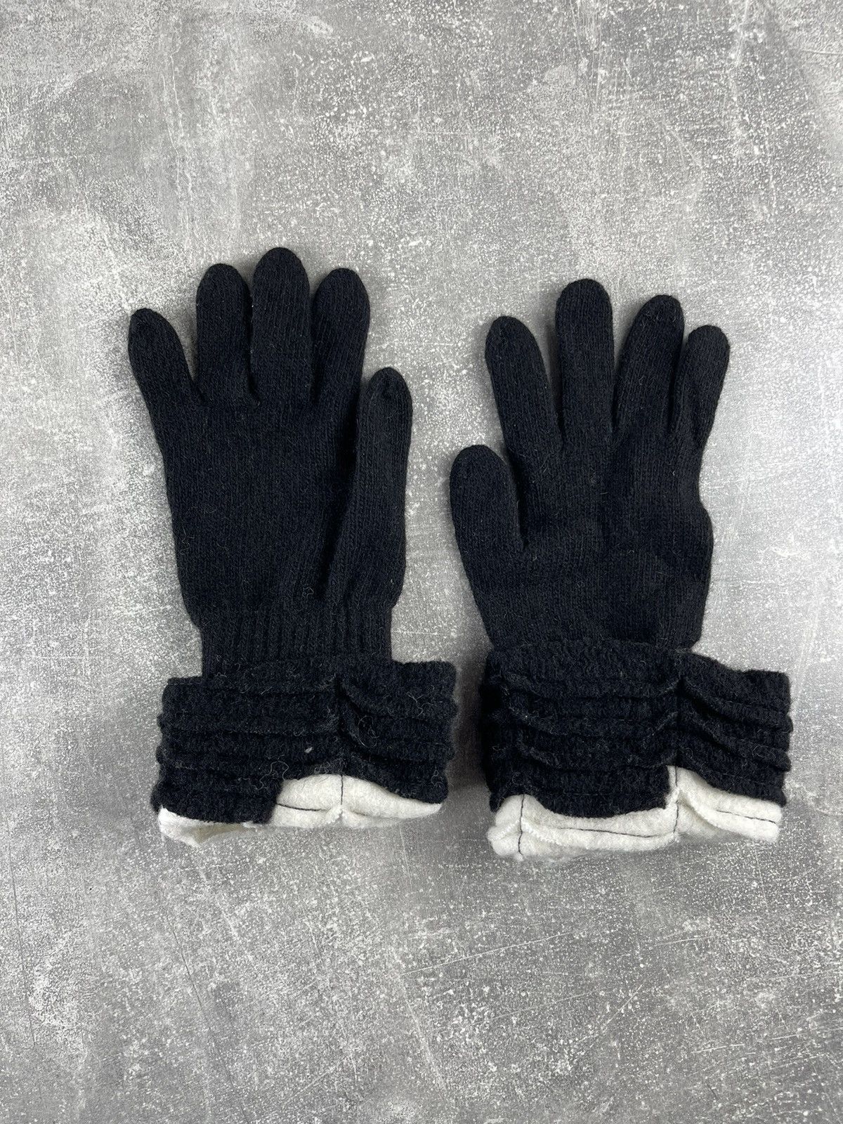 Other Save the Queen Luxury Italian Wool Blend Knit Gloves Black Size ONE SIZE - 2 Thumbnail