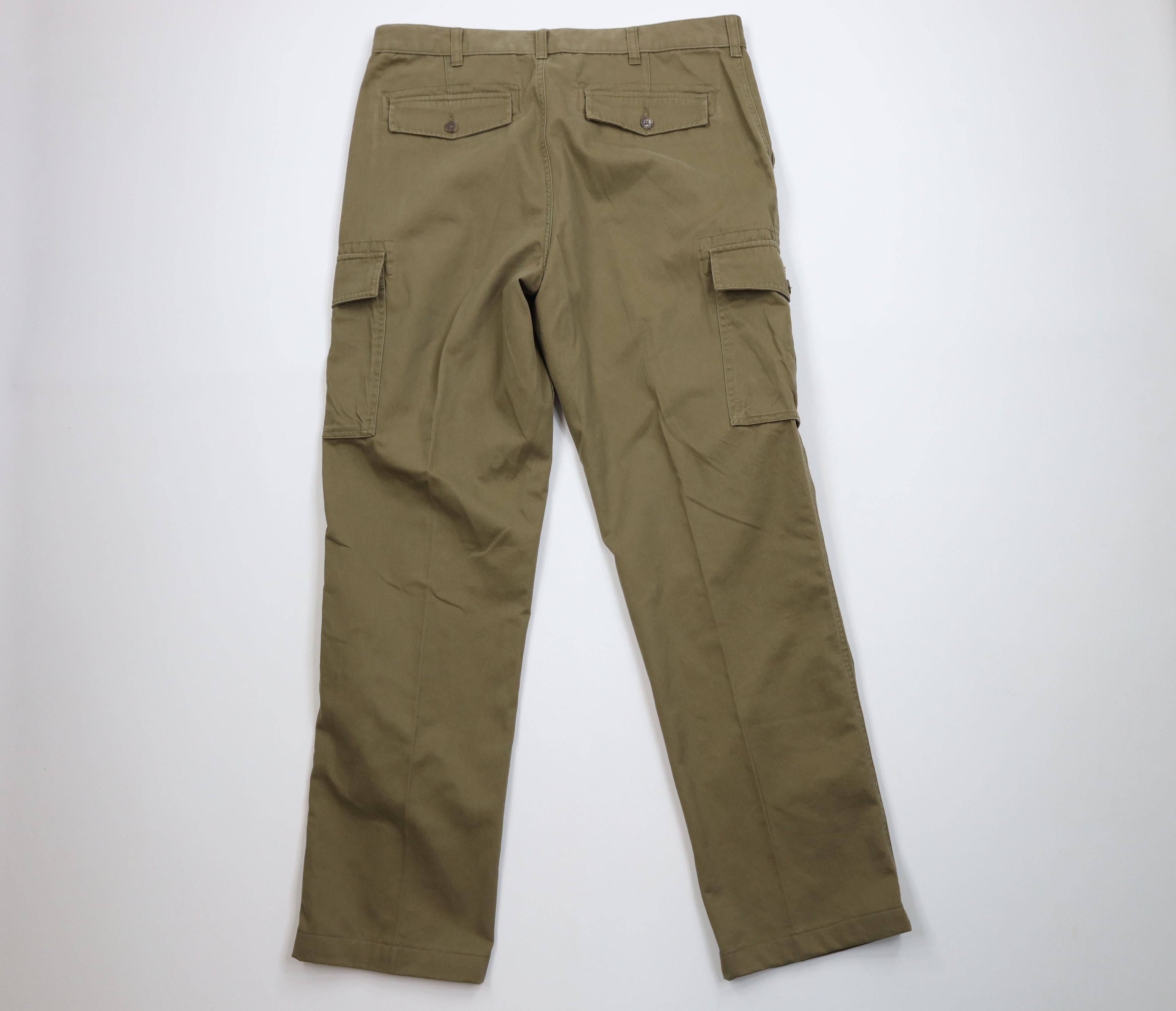 Lands' End Vintage Lands End Double Knee Straight Leg Cargo Pants Green Size US 34 / EU 50 - 7 Thumbnail