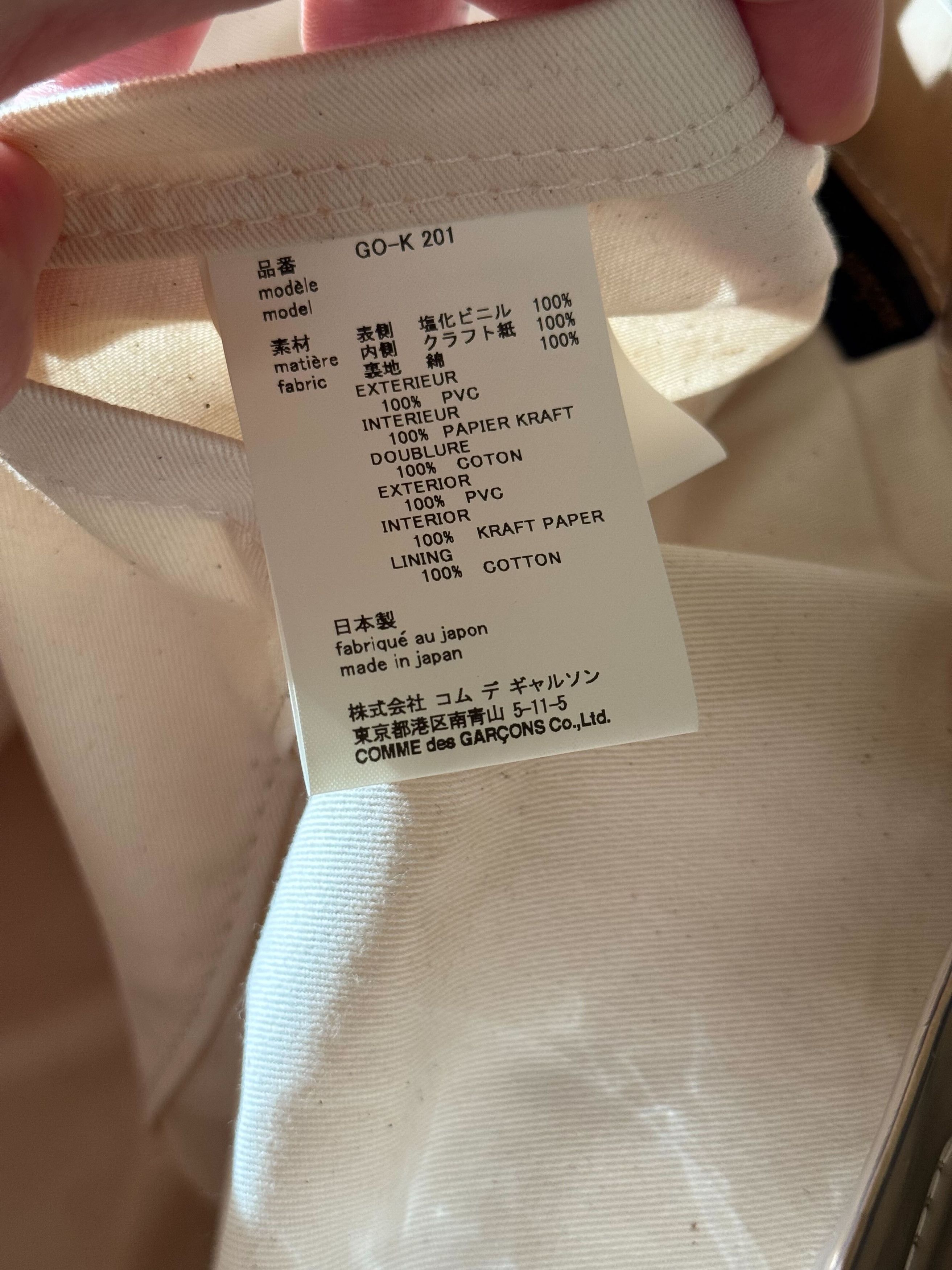 Comme des Garcons CDG PVC Tote Shopping Bag Size ONE SIZE - 10 Thumbnail