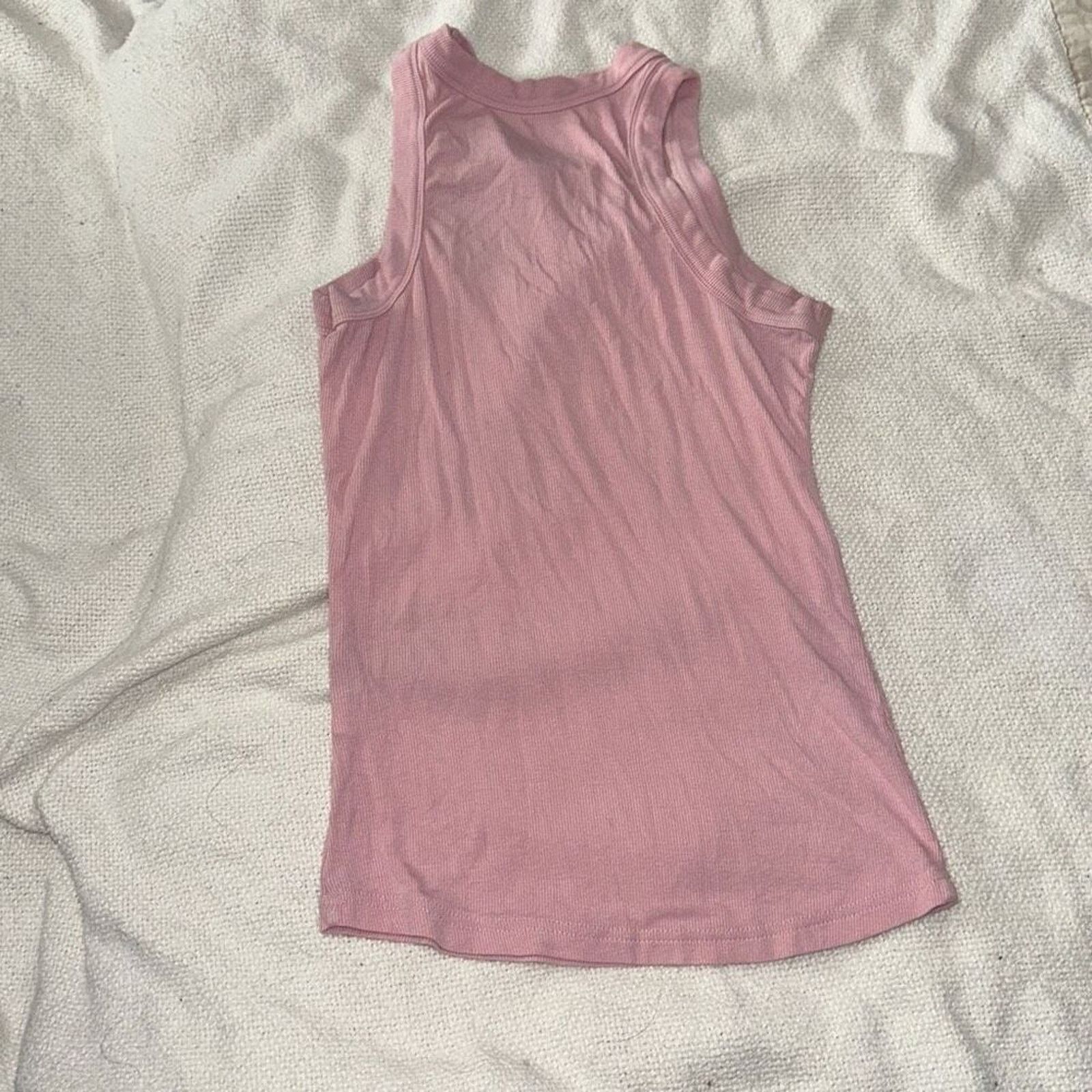 Other Pink Ribbed High-Neck Tank Top | Sz S Size S / US 4 / IT 40 - 4 Thumbnail