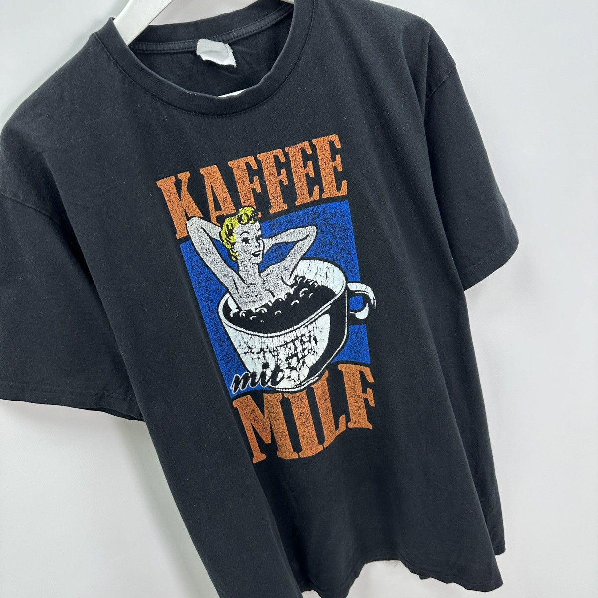 Vintage Vintage 90s Coffe with Milf humor tee y2k washed hype Sex Size US XL / EU 56 / 4 - 4 Thumbnail