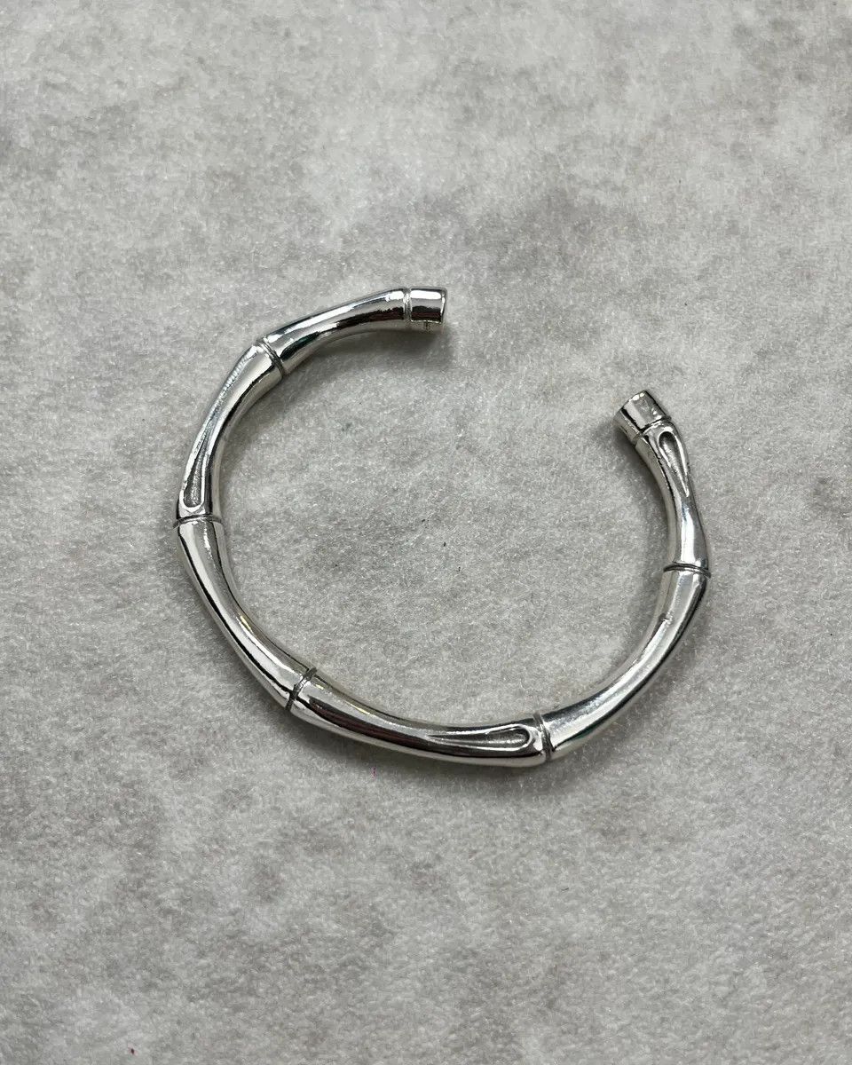 Gucci Gucci Silver Metal Bamboo Bracelet Size ONE SIZE - 6 Thumbnail