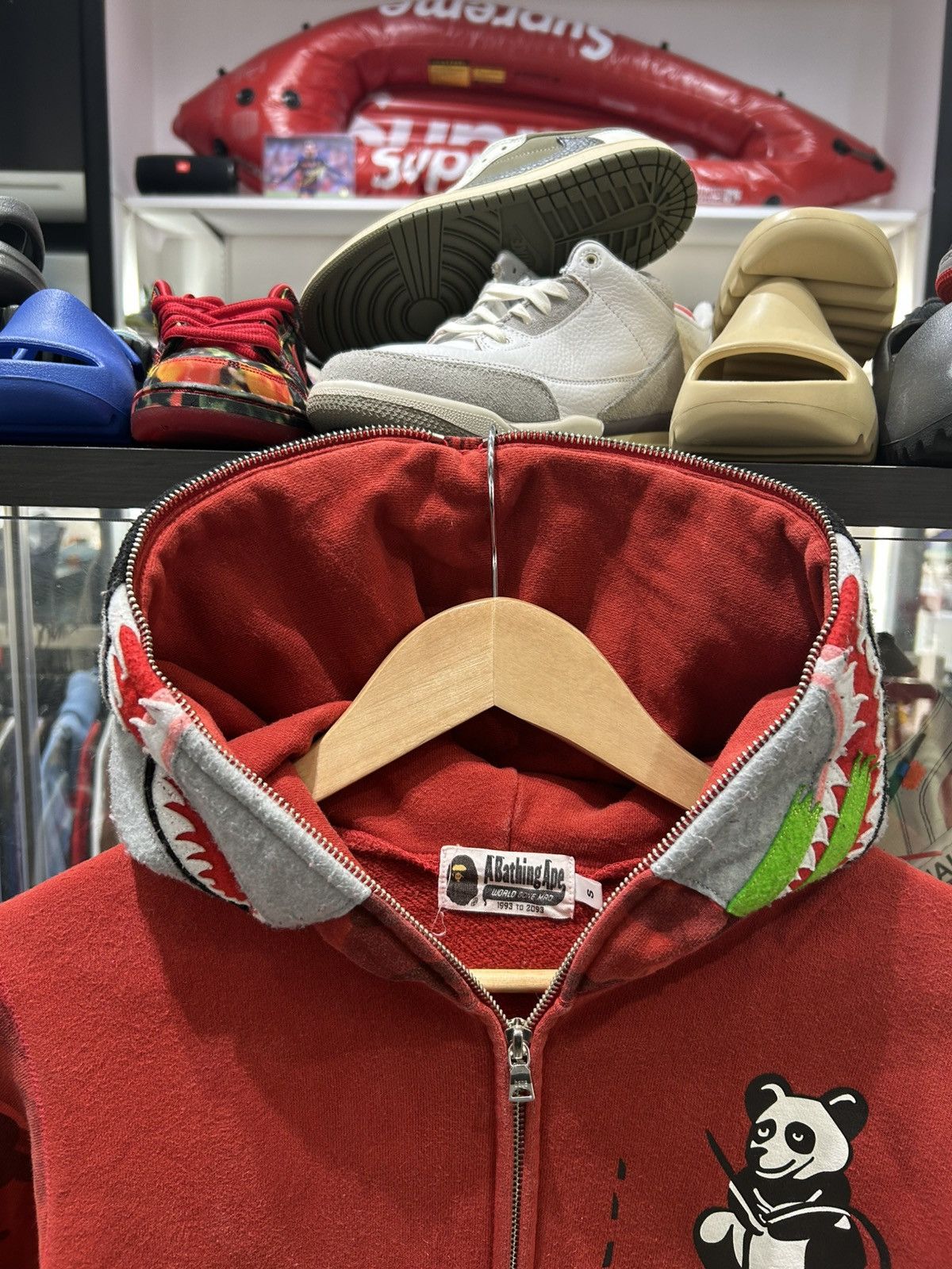 Bape Bape Panda Full Zip Hoodie Red Size US S / EU 44-46 / 1 - 3 Thumbnail