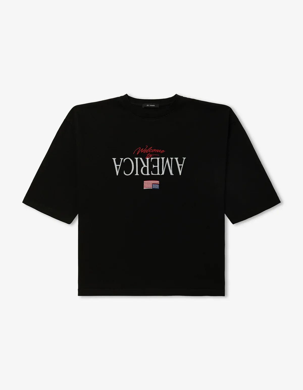 Willy Chavarria Willy Chavarria Black Welcome To America Buffalo T-Shirt Size US XS / EU 42 / 0 - 1 Thumbnail