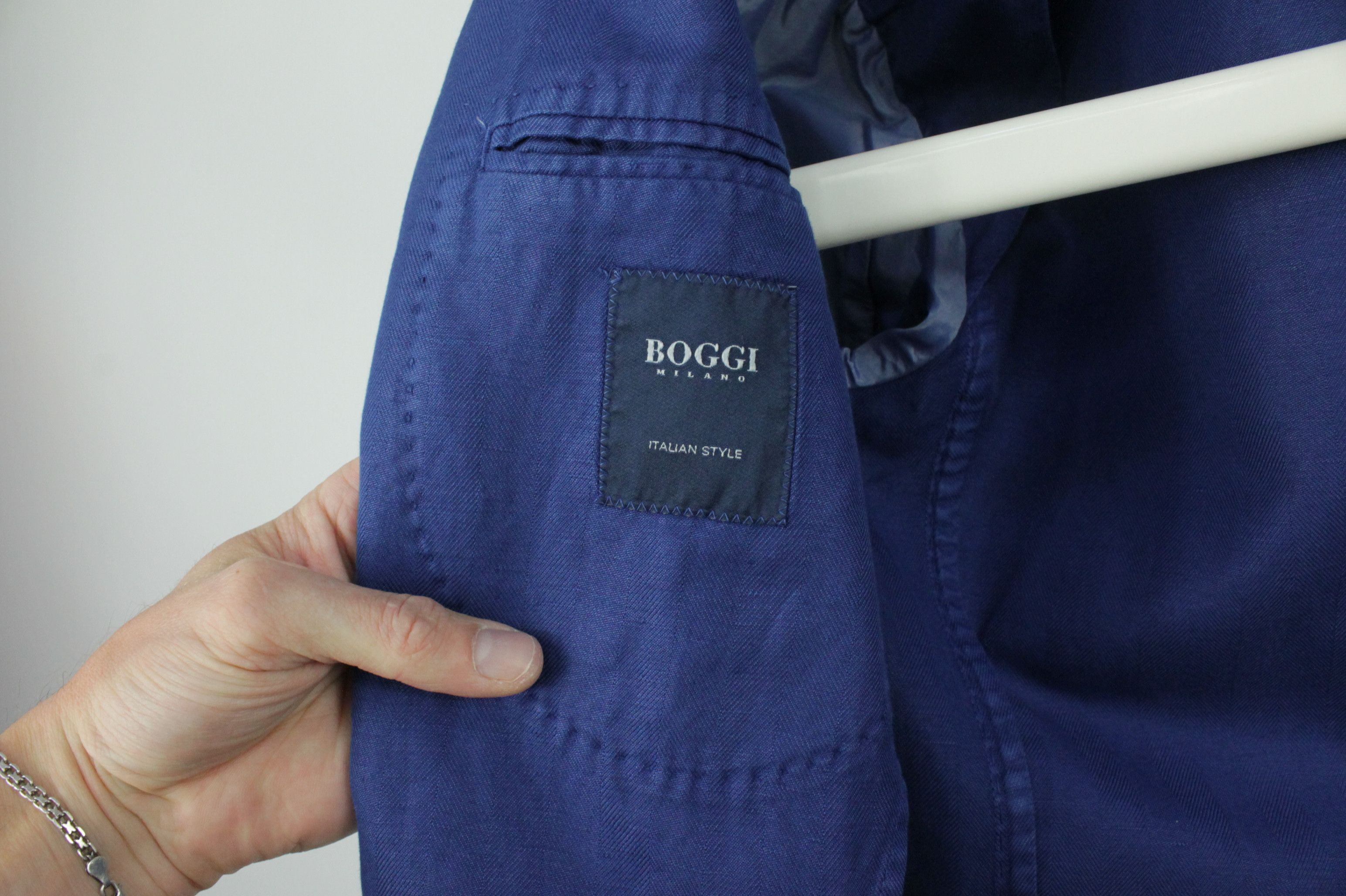 Boggi Boggi Milano Italian Style Linen Cotton Sport Coat Jacket Size US M / EU 48-50 / 2 - 7 Thumbnail