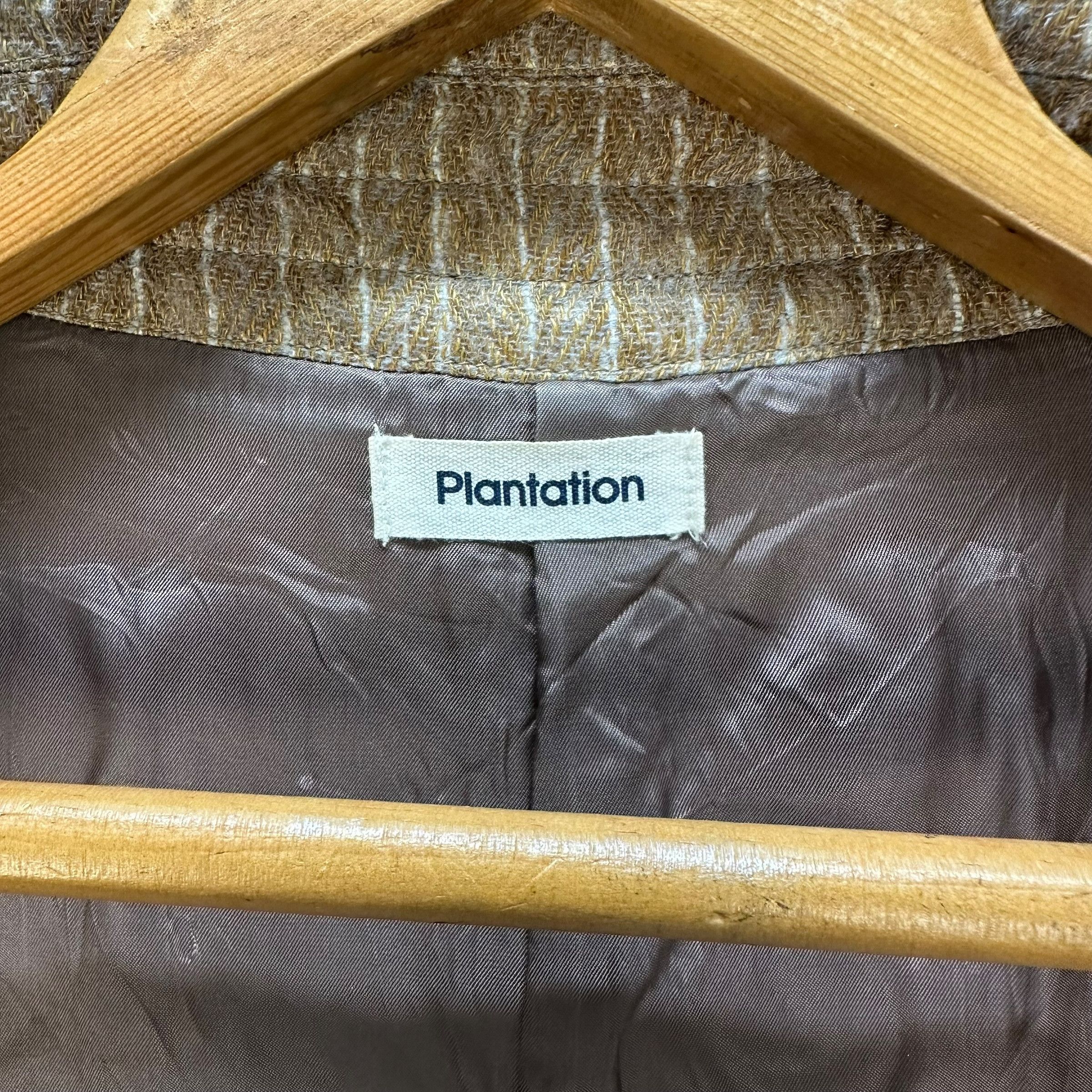 Japanese Brand PLANTATION Striped Double Breasted Coat Jacket #012-1428 Size US M / EU 48-50 / 2 - 8 Thumbnail