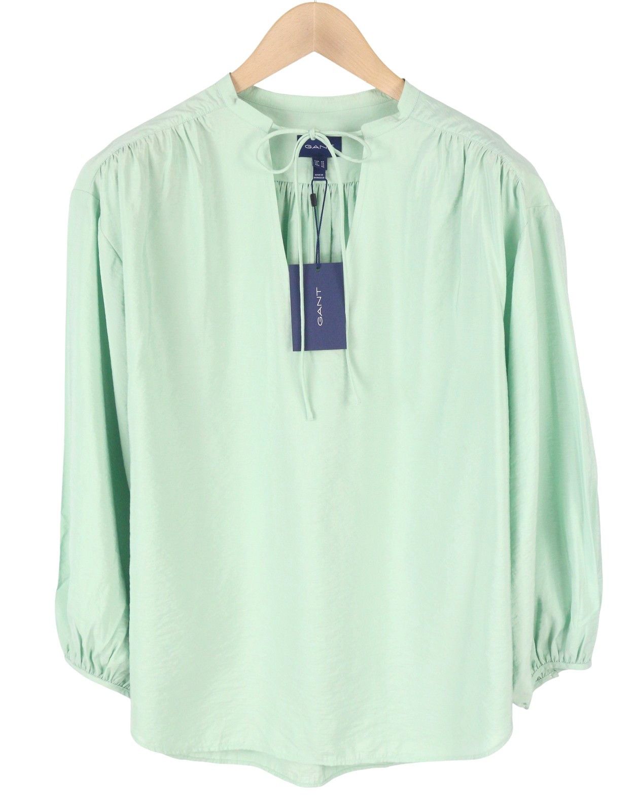 Gant POP OVER EU42 Porcelain Green V-Neck Blouse 87536 Size XL / US 12-14 / IT 48-50 - 1 Thumbnail