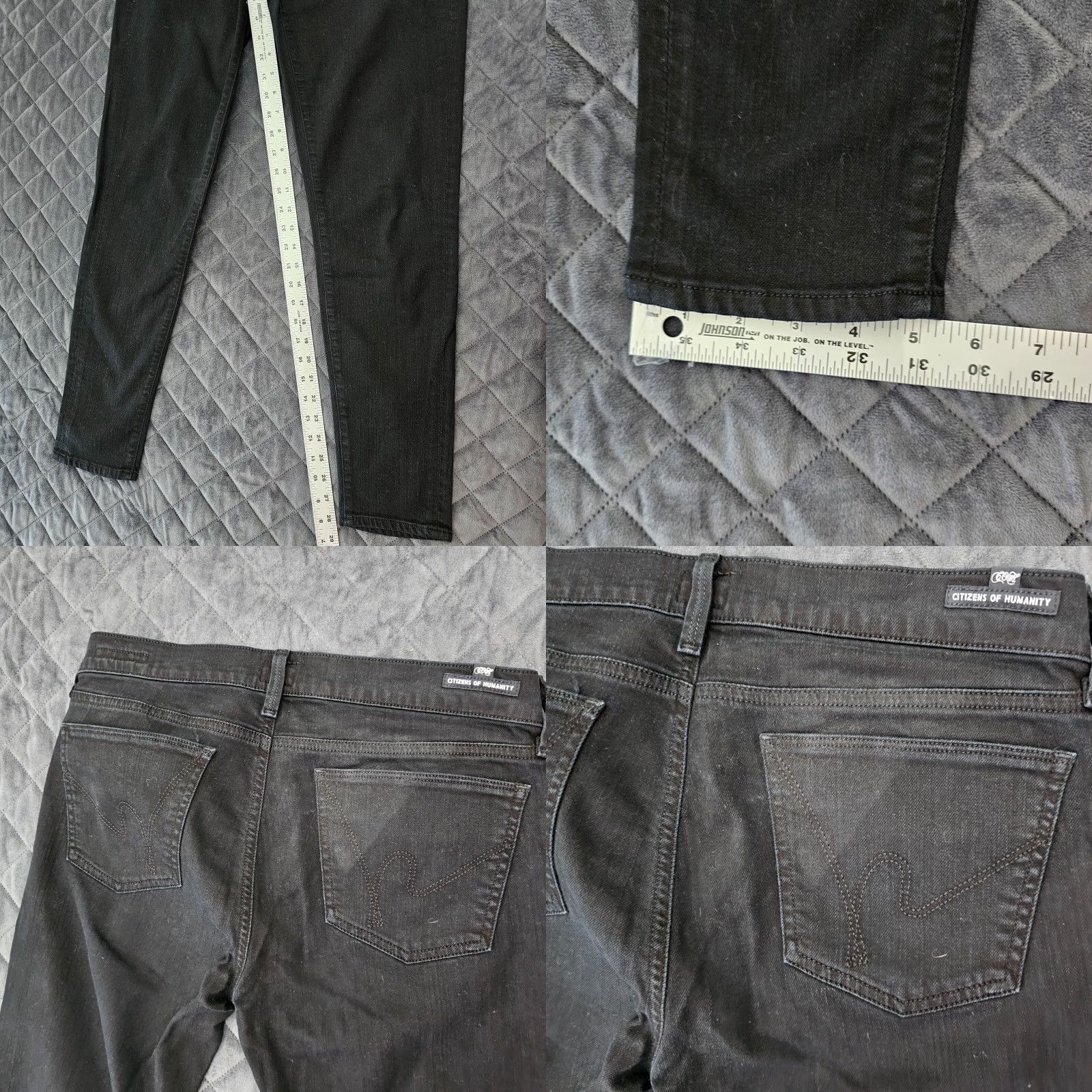 Citizens Of Humanity Citizen of Humanity Denim Black Phantom Cropped Skinny Jeans 27 Women Cropped Slim Denim 8.5-10.5 in Black Vintage No) Size 27" / US 4 / IT 40 - 8 Thumbnail