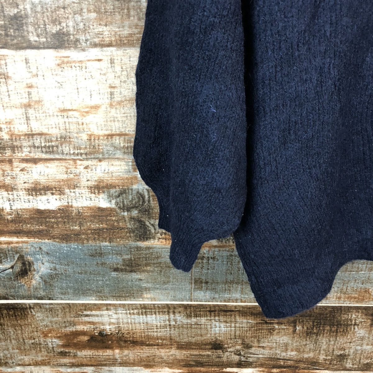 Japanese Brand Colza Dark Blue Cardigan Knitwear #A2201 Size US M / EU 48-50 / 2 - 15 Thumbnail