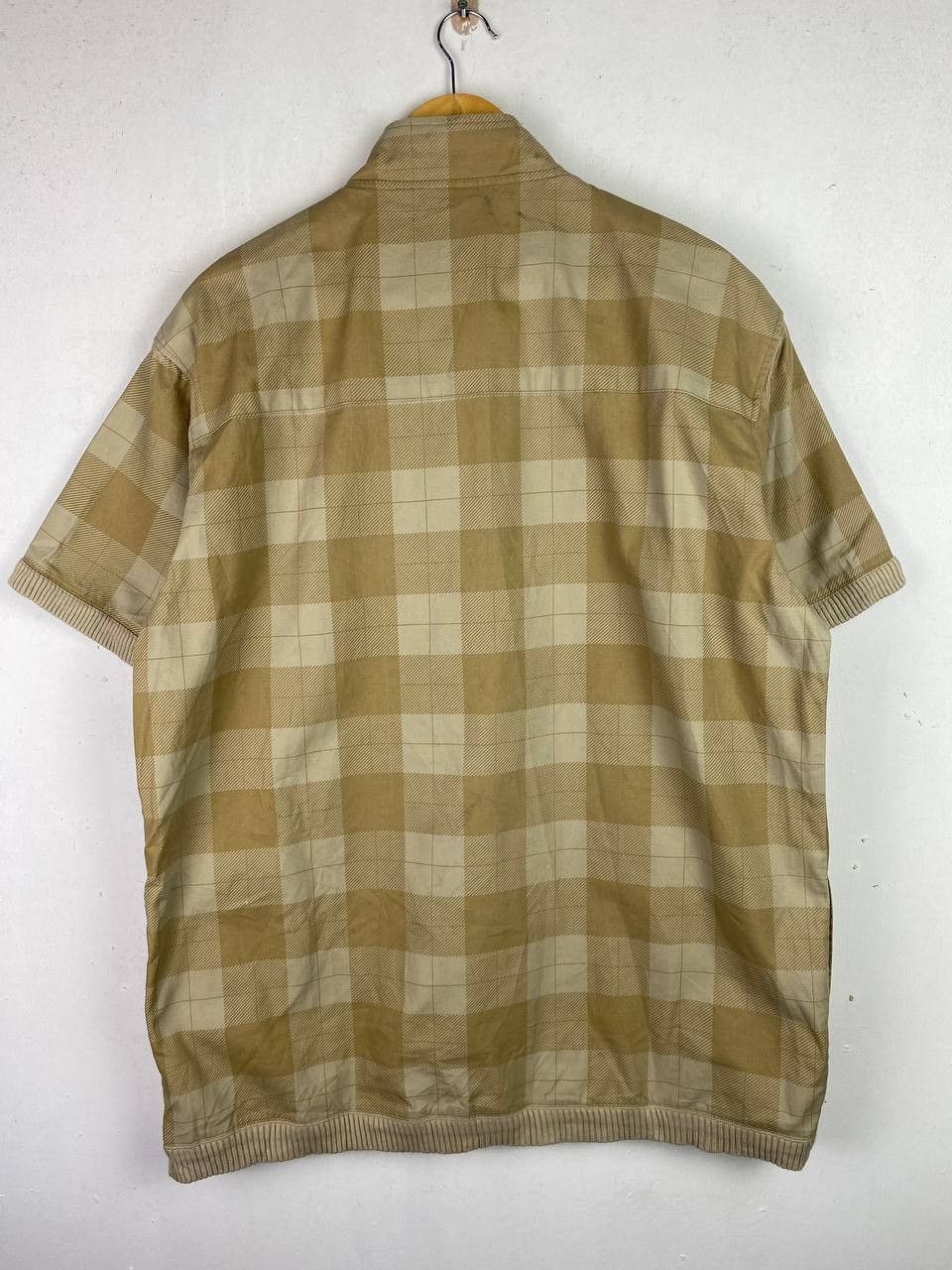 Japanese Brand power to the poeple short sleeves checkered khakis jacket Size US XL / EU 56 / 4 - 9 Thumbnail