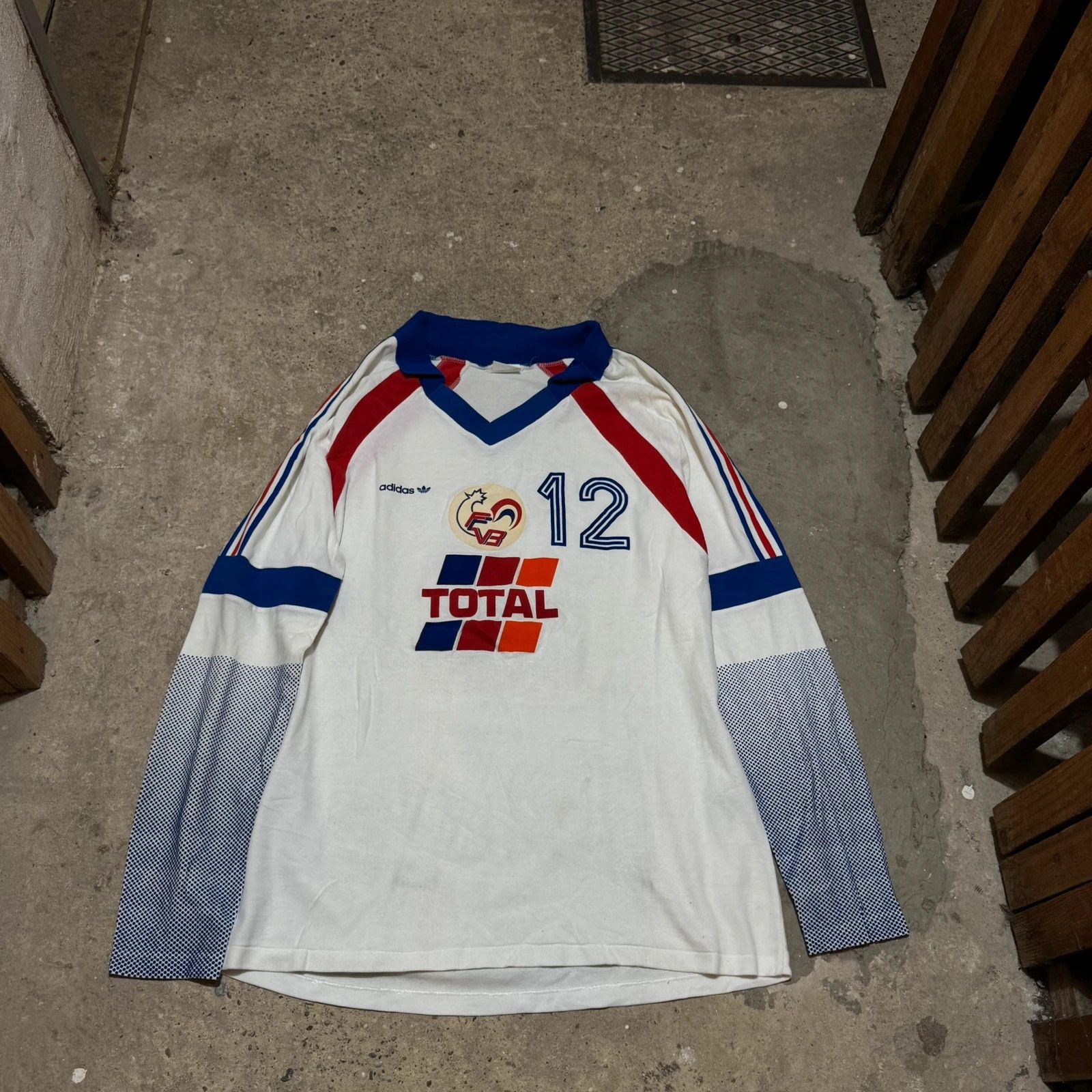 Adidas × Vintage French national team jersey number 12 1988/89 Size US XL / EU 56 / 4 - 1 Thumbnail