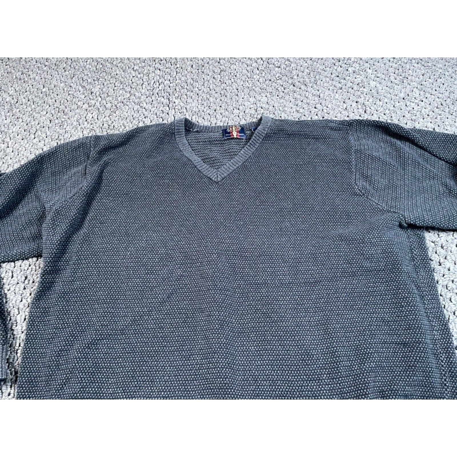 Arrow VINTAGE Arrow Knit Sweater Adult XL Gray Cotton V-Neck Pullover 90s Preppy Mens Size US XL / EU 56 / 4 - 3 Thumbnail