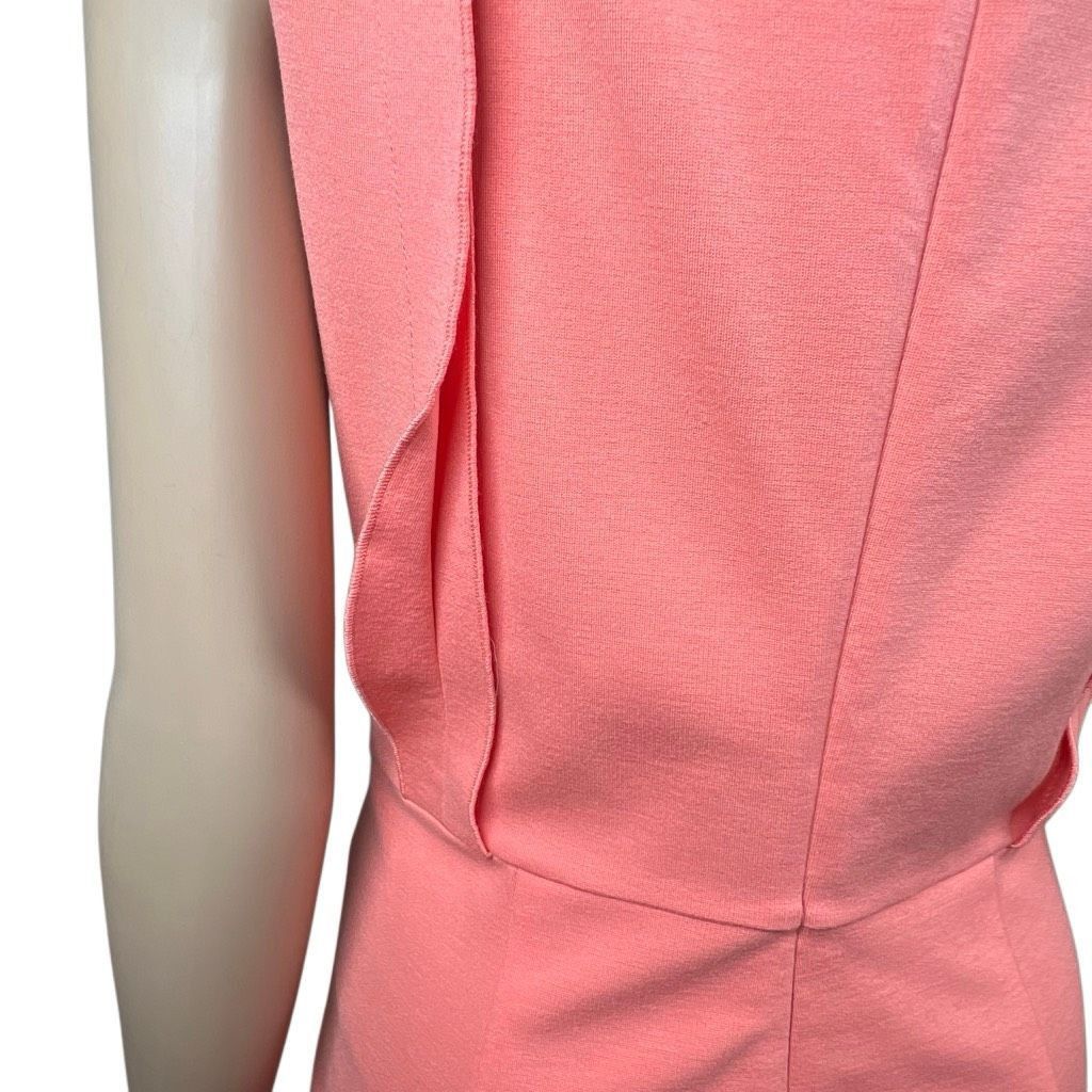 KOBI HALPERIN Kobi Halperin Quinn Dress Coral Rose Pink Sleeveless Draped Size 6 (044) Size M / US 6-8 / IT 42-44 - 8 Thumbnail