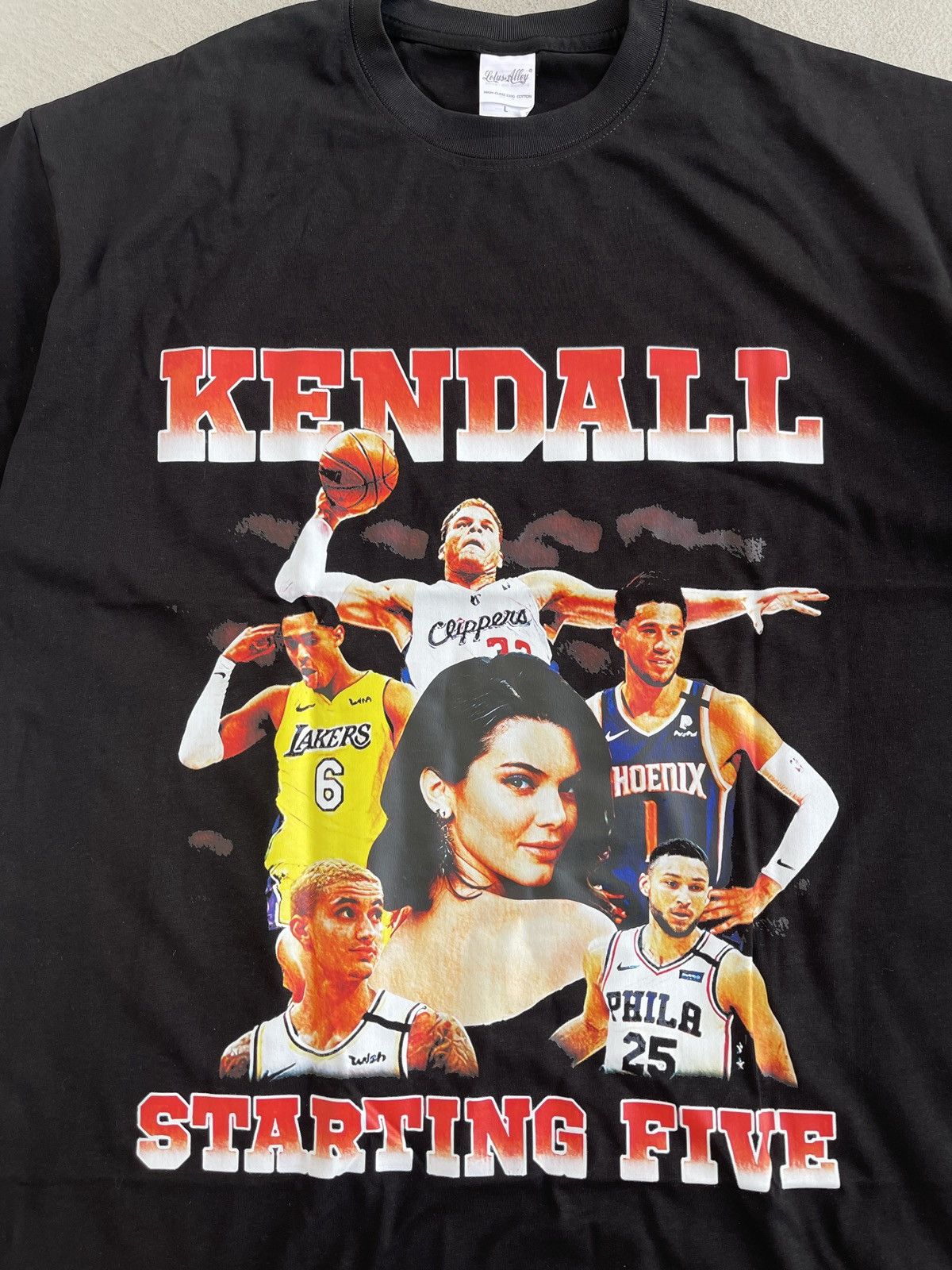 Vintage STEAL! 2010s Kendall Starting Five NBA Lineup Tee Size US L / EU 52-54 / 3 - 2 Thumbnail