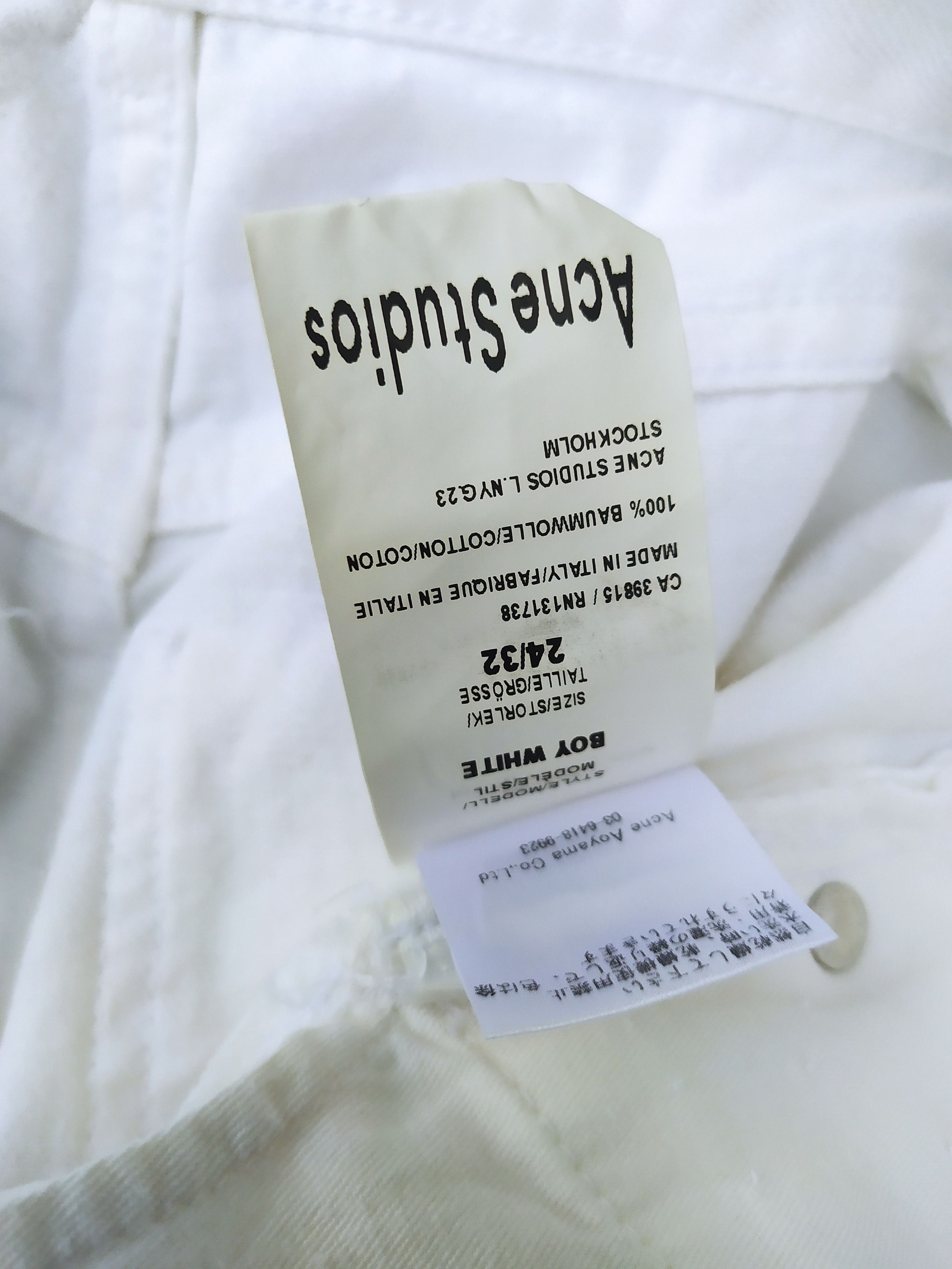 Acne Studios Acne Studios Boy White Distressed Jeans Size US 29 - 14 Thumbnail