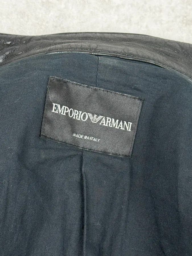 Emporio Armani SS2012 Emporio Armani Black Biker Leather Jacket Size US M / EU 48-50 / 2 - 10 Thumbnail