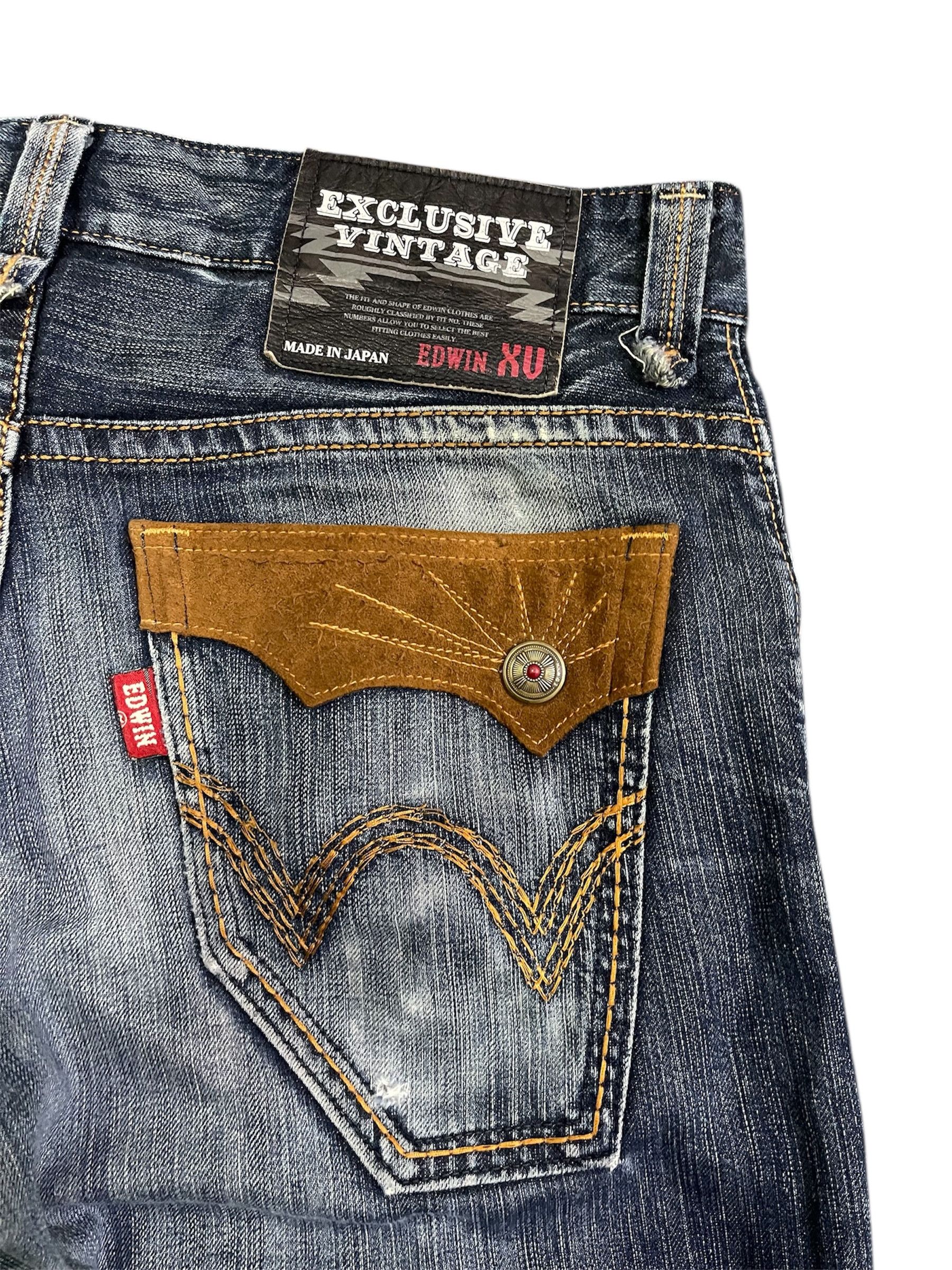 Edwin Edwin 423XVS Distressed Style Aztec Slim Straight / Tappered Size US 35 - 19 Thumbnail