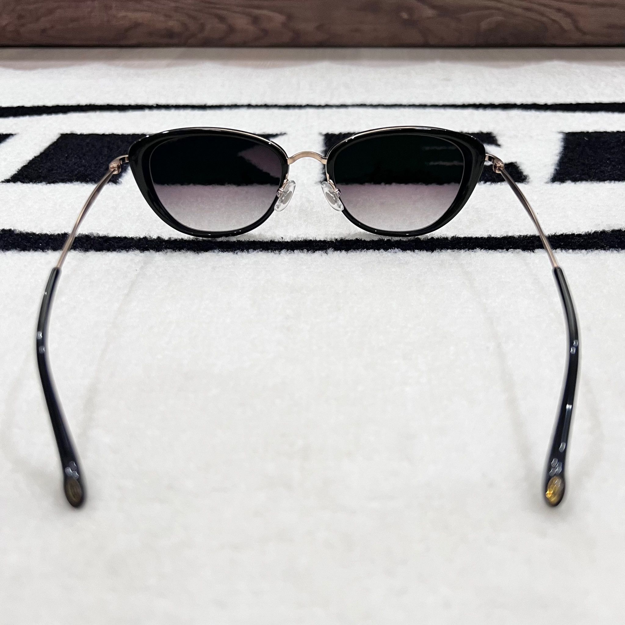 Matsuda Matsuda 3095 Oval Cat Eye Side Shield Sunglasses - Black Size ONE SIZE - 5 Thumbnail