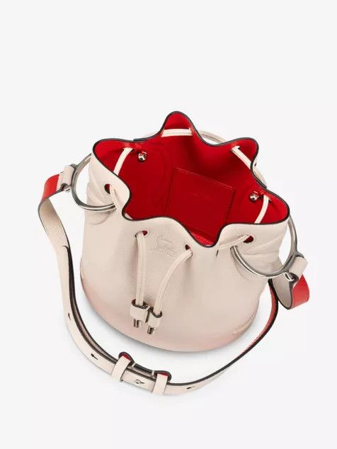 Christian Louboutin o1s1wg110125 Size:OS/Side Leather Bucket Bag in White Size ONE SIZE - 5 Thumbnail