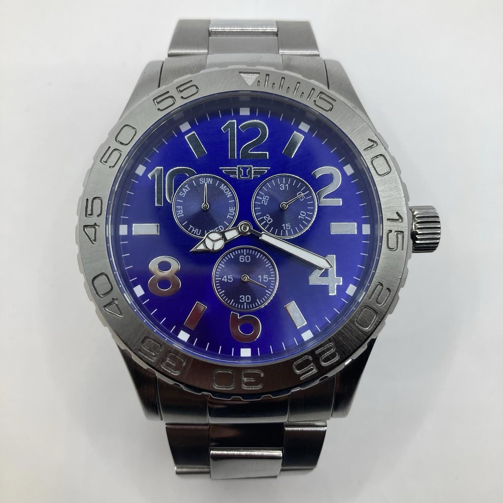 Invicta I By Invicta Men’s Diver Watch Blue Dial Silver Steel Band Size ONE SIZE - 4 Thumbnail