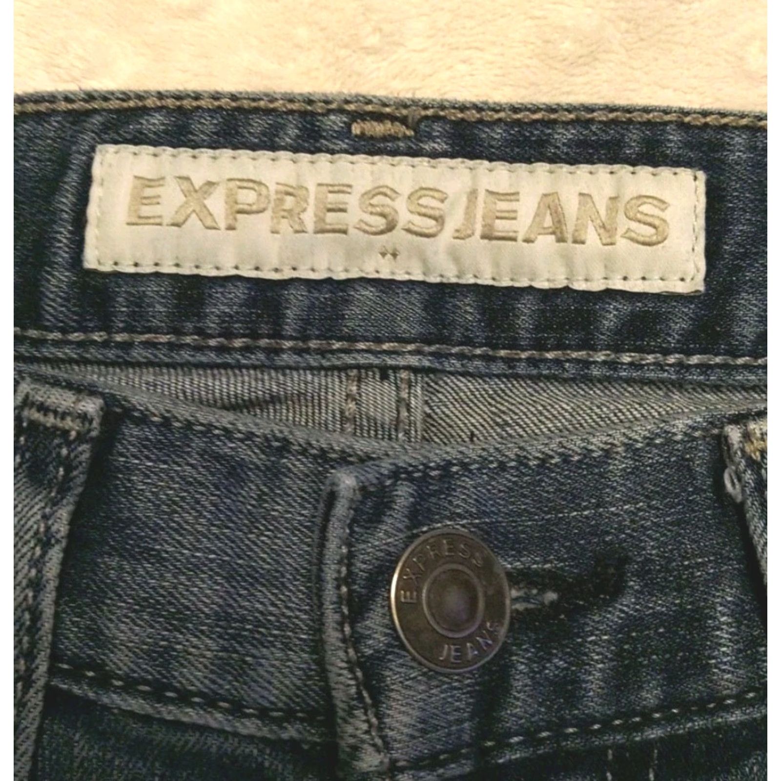 Express Express Alec Jeans Mens 29x30 Blue Cotton Denim Skinny 5-Pocket Zipper Button Size US 29 - 5 Thumbnail