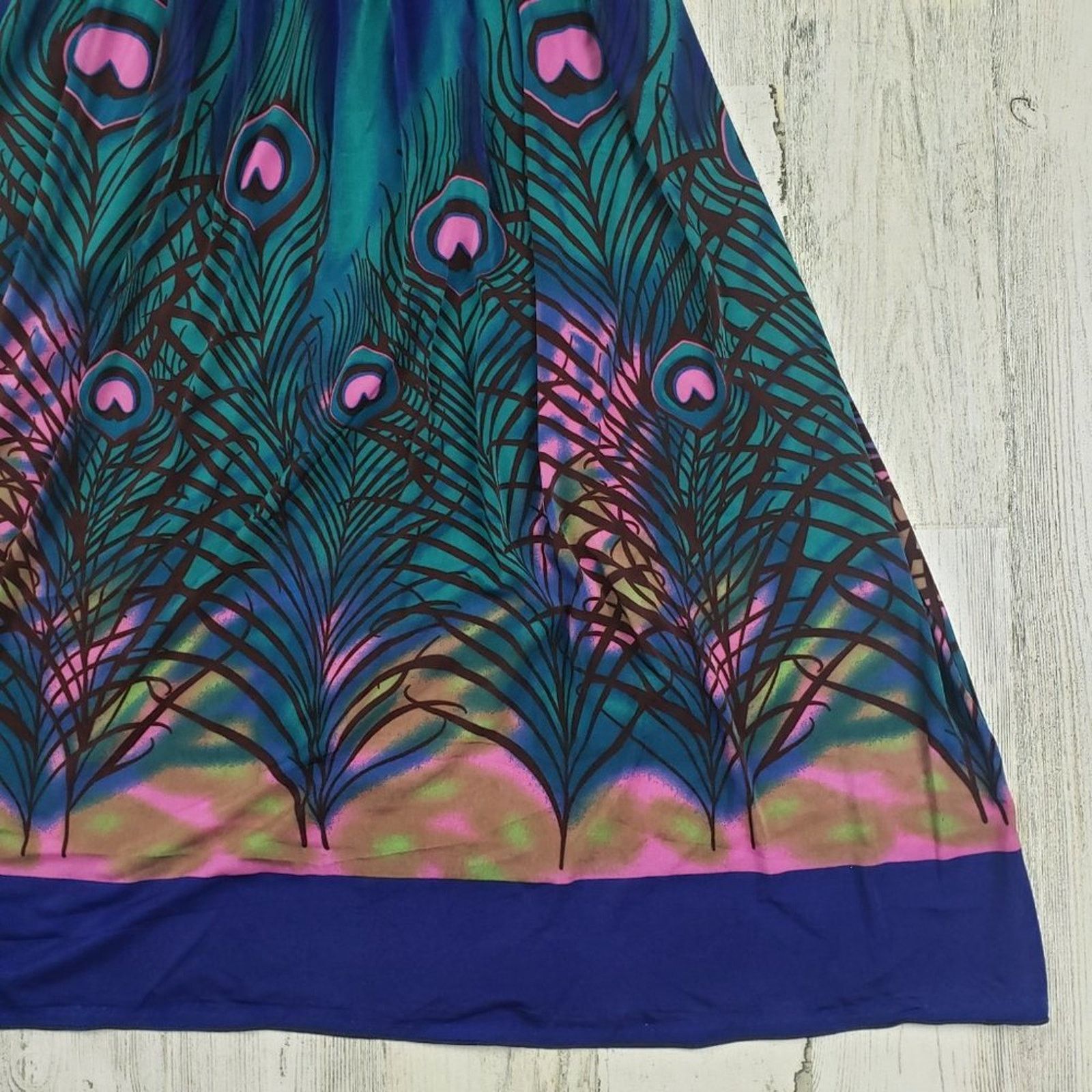 Other NWT Ace Fashioned Smocked Peacock Feather Summer Dress Small Size S / US 4 / IT 40 - 6 Thumbnail