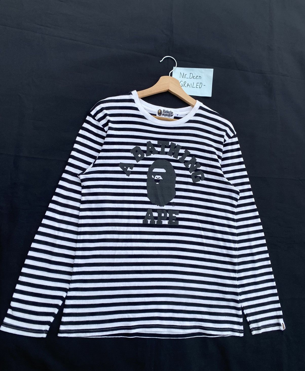 Bape Rare Bape College Stripes Longsleeve Shirt Size US M / EU 48-50 / 2 - 3 Thumbnail