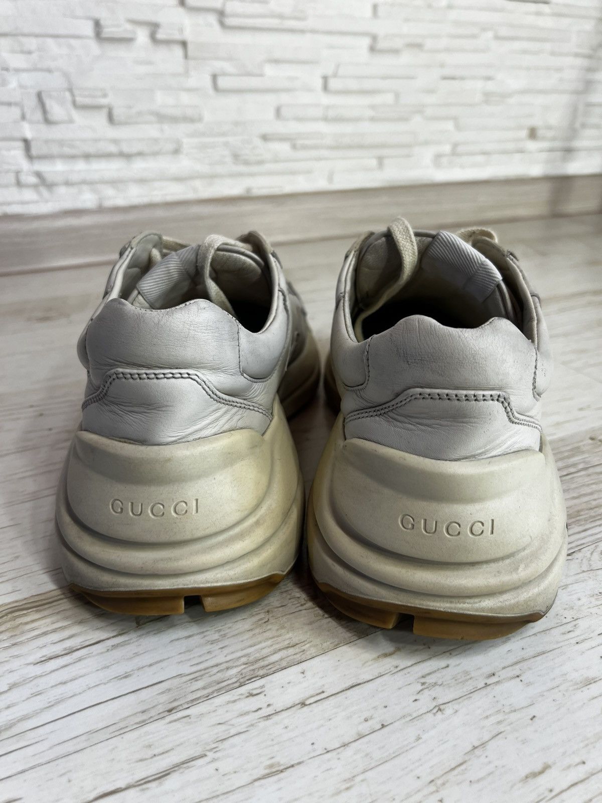 Gucci Gucci Rhyton 523535 Sneakers Chunky Leather Sneakers Size6.5 Size US 6.5 / EU 39-40 - 6 Thumbnail