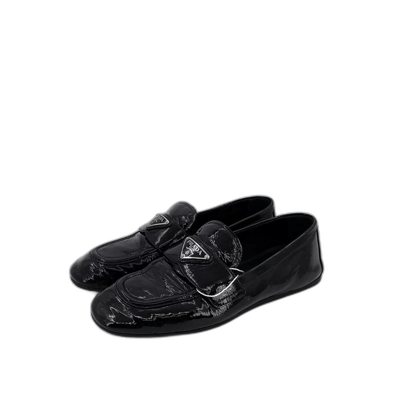 Prada Prada Black Patent Leather Loafers Size 37.5 Size US 7 / IT 37 - 1 Thumbnail