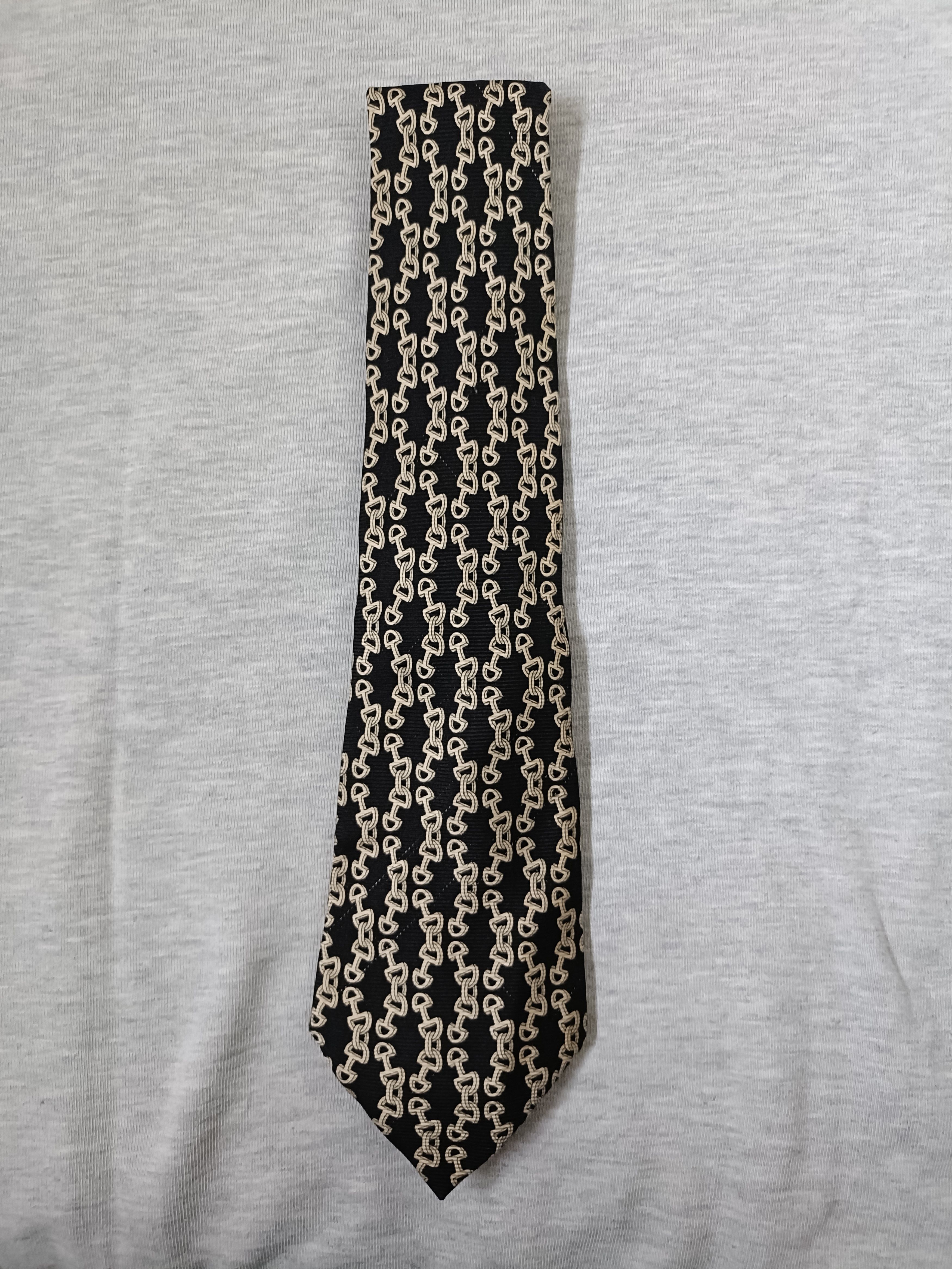Celine Celine horse bit chain link silk tie Size ONE SIZE - 1 Thumbnail