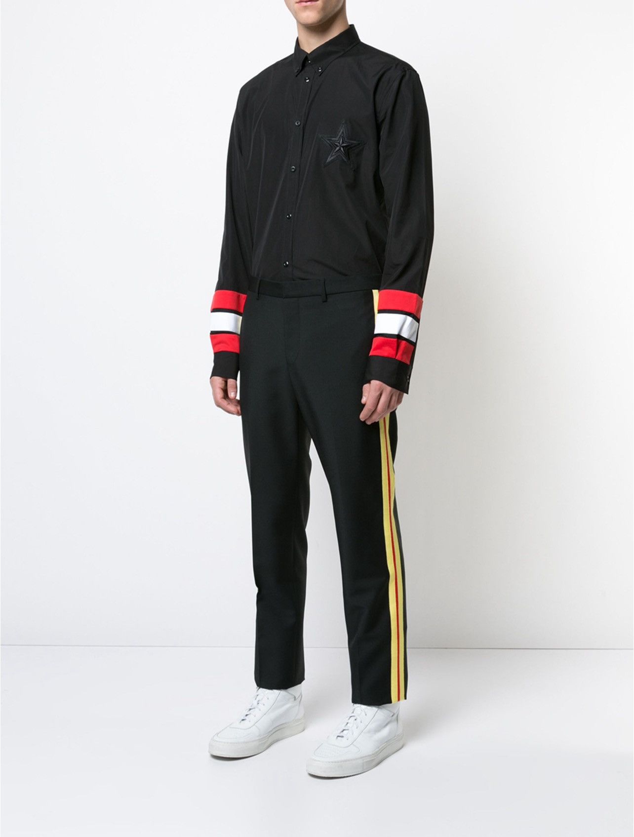 Givenchy Givenchy Star Embroidered Tape Sleeve Shirt Size US L / EU 52-54 / 3 - 8 Thumbnail