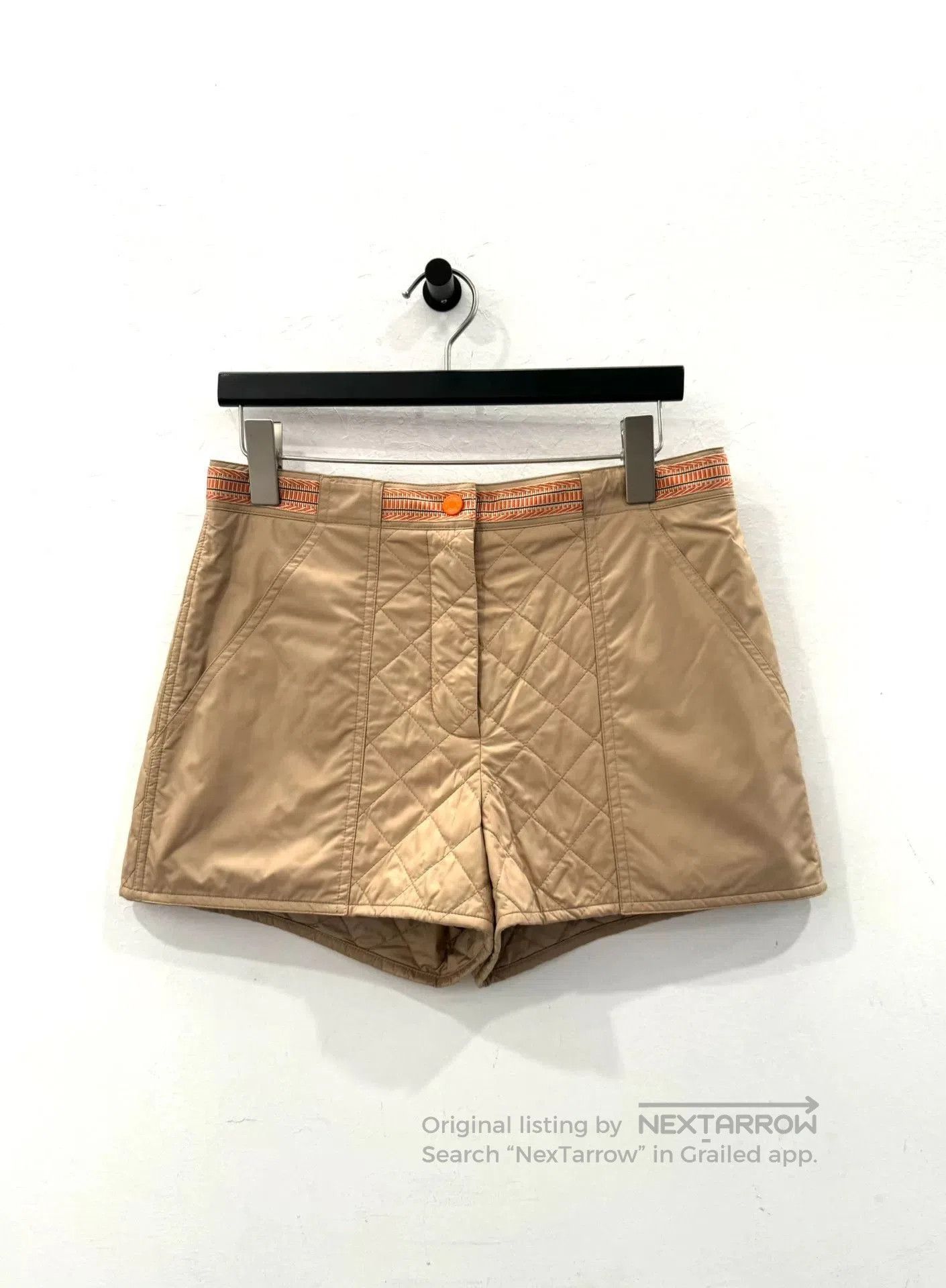 Hermes Hermes Women's Beige Down Shorts. Size 35" - 1 Thumbnail