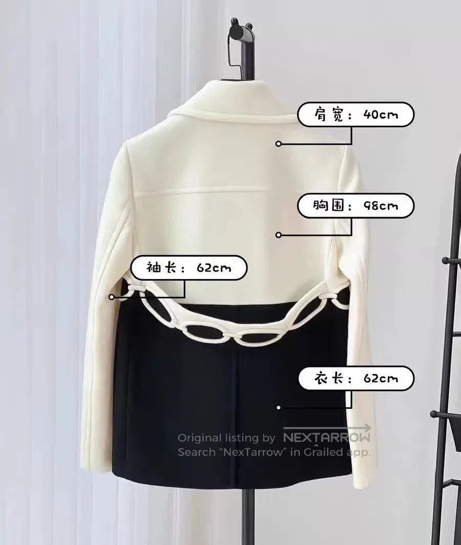 Valentino Valentino Short Black White Coat. Size S / US 4 / IT 40 - 2 Thumbnail