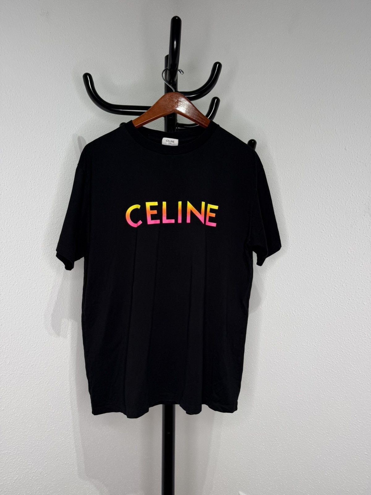 Celine Celine Gradient Logo T Shirt Size US M / EU 48-50 / 2 - 1 Thumbnail